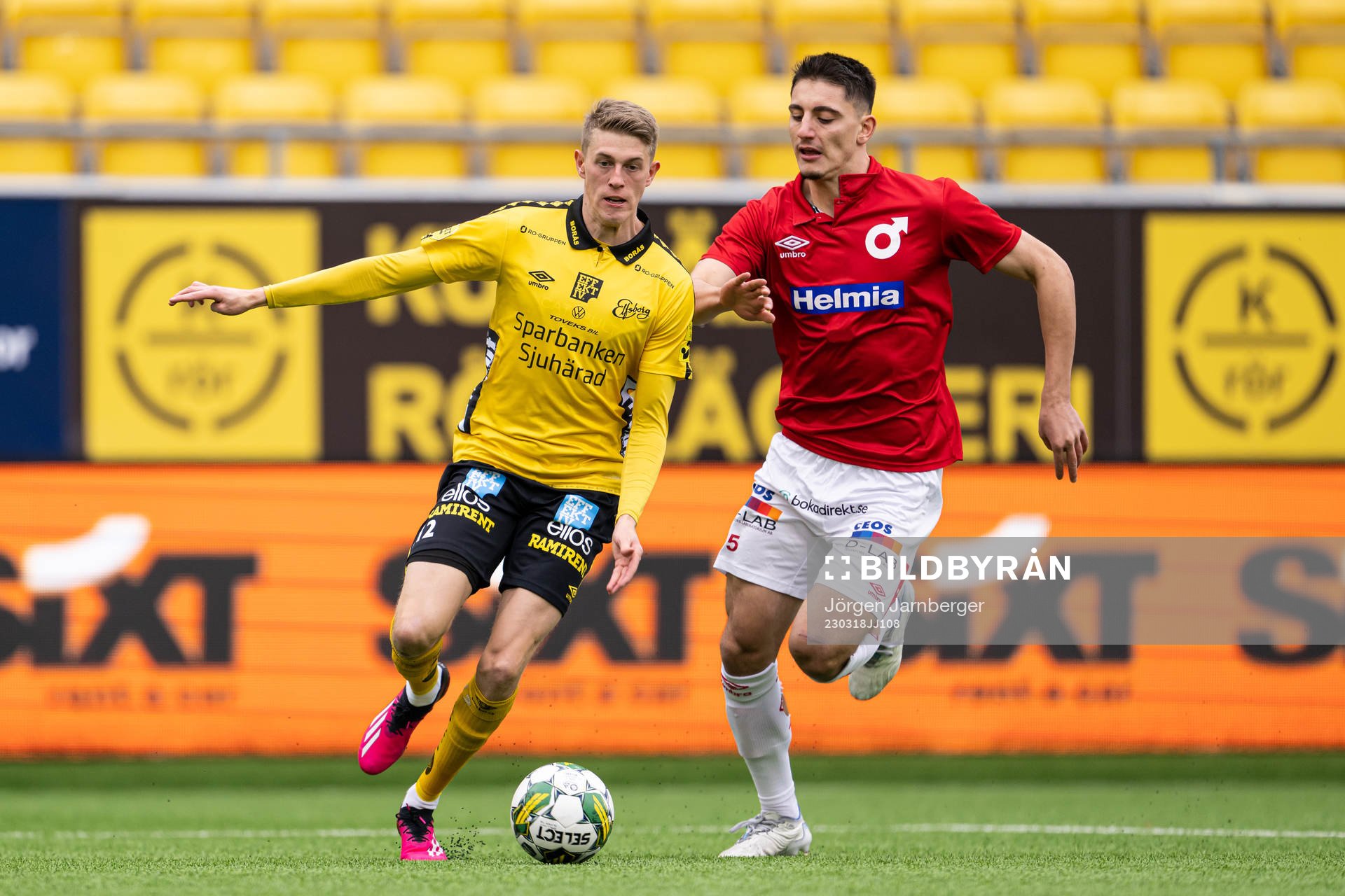 Elfsborgs Alexander Bernhardsson och Degerfors Seid Korac