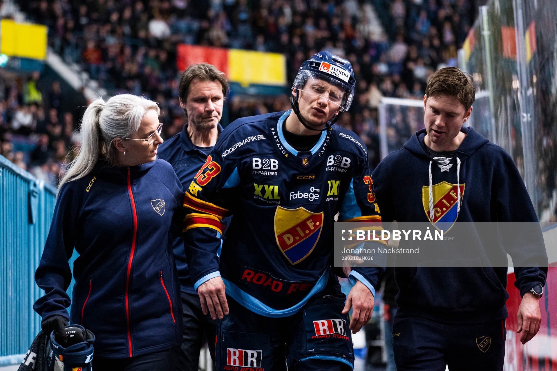 Djurgårdens Daniel Glad har ont