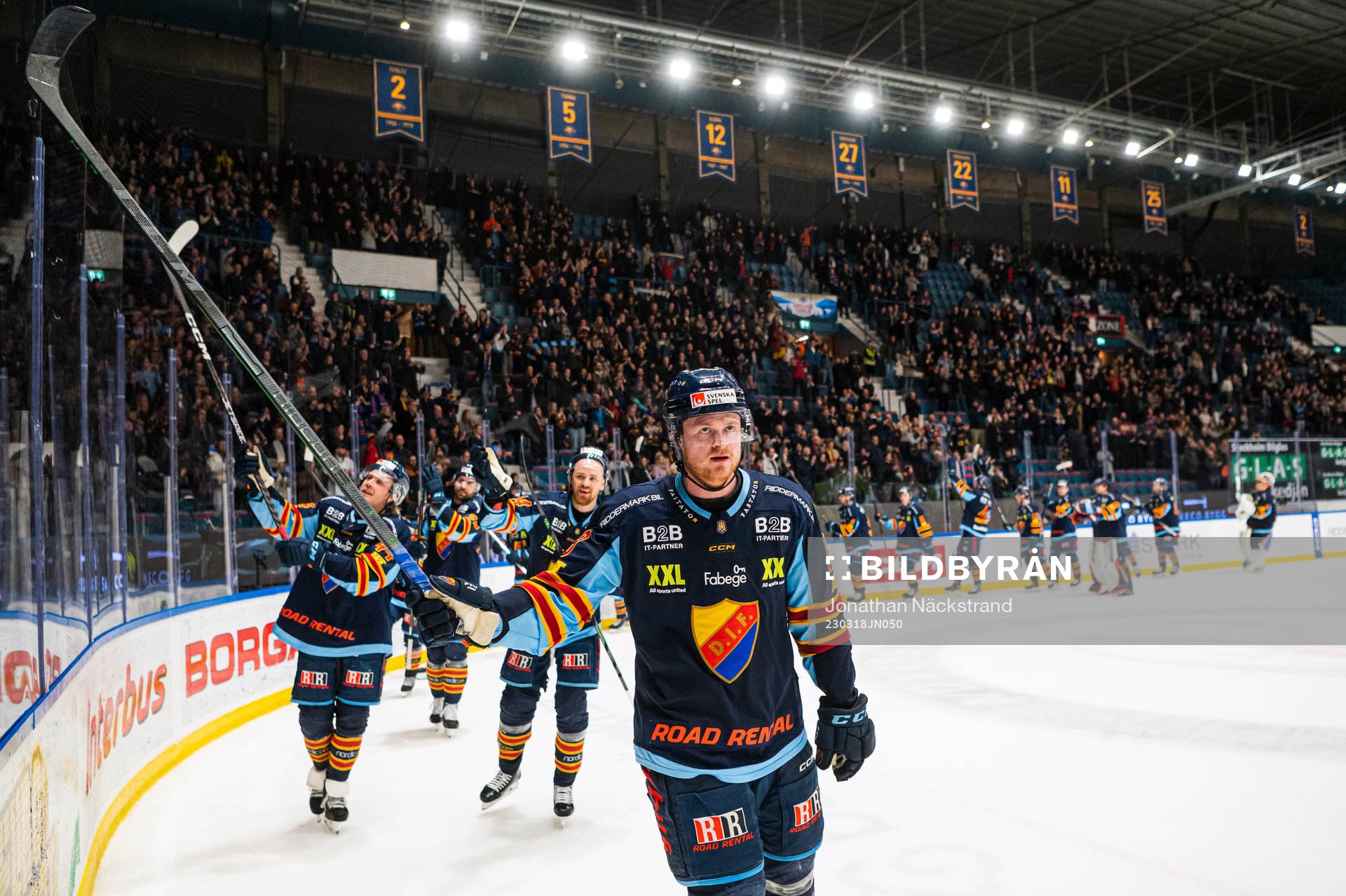 Djurgårdens Linus Arnesson jublar