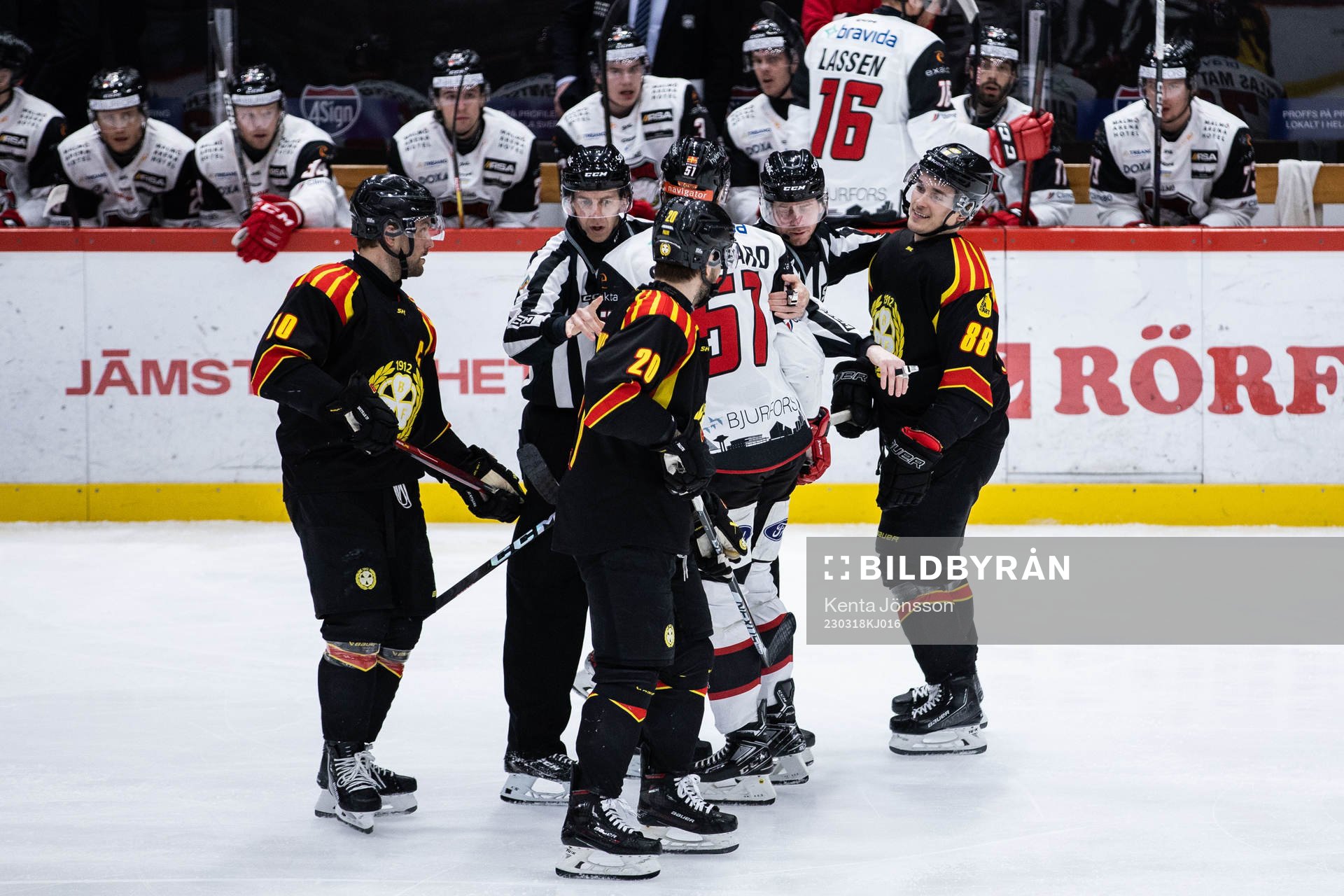 Brynäs Dmytro Timashov, Johan Larsson och Johannes