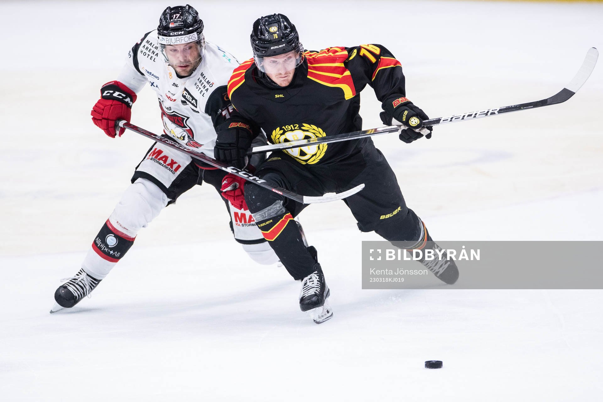 Malmö Redhawks Pathrik Westerholm och Brynäs Oskar Kvist