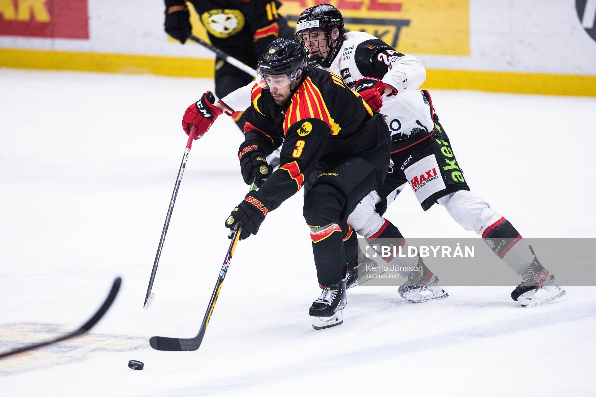 Brynäs Niklas Friman och Malmö Redhawks Anton Wahlberg