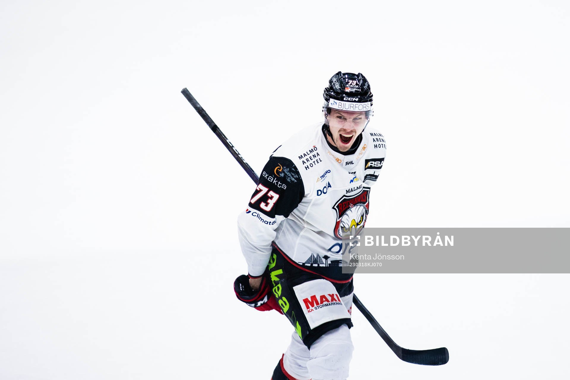 Malmö Redhakws Adam Ollas Mattsson jublar