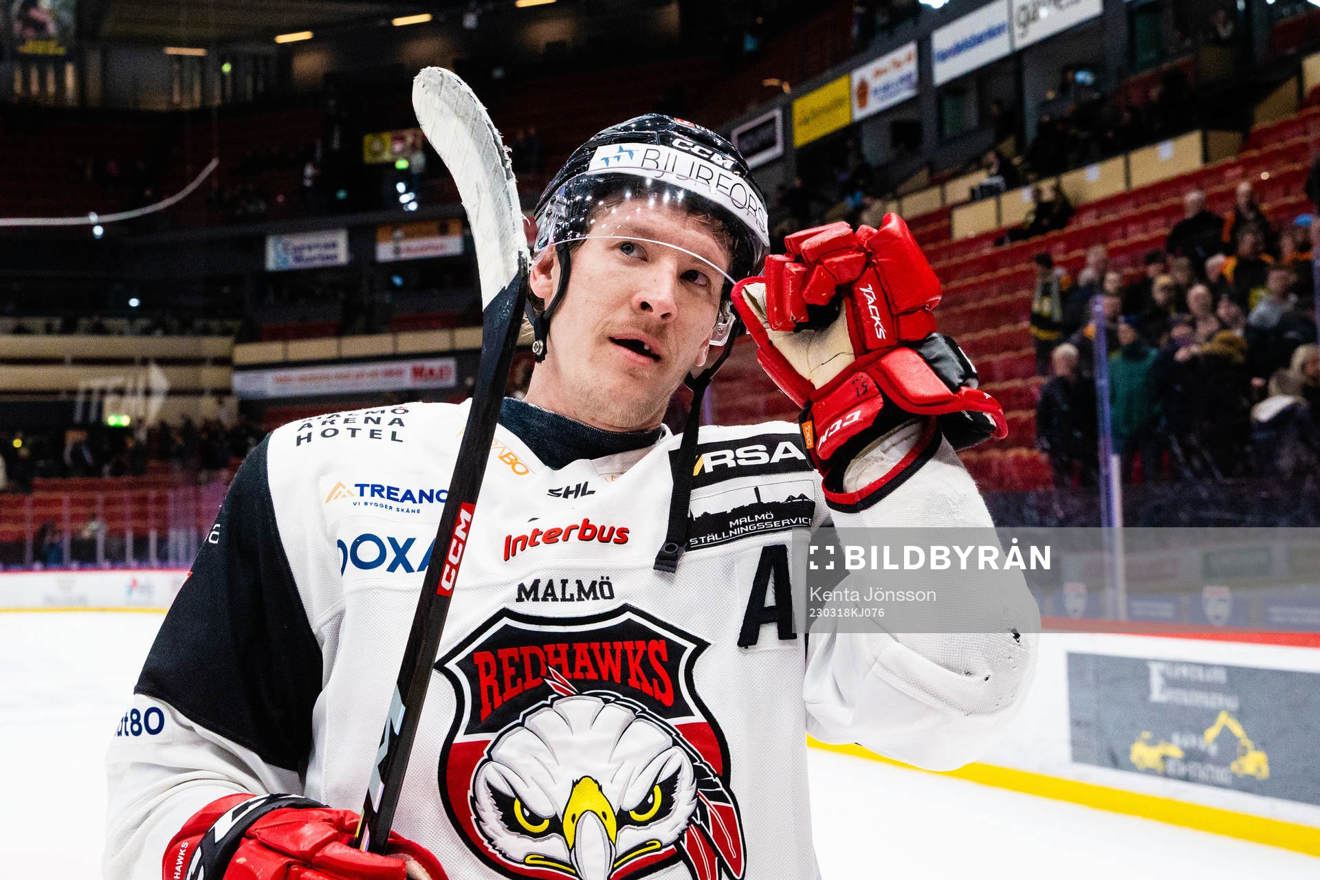 Malmö Redhakws Emil Sylvegård jublar
