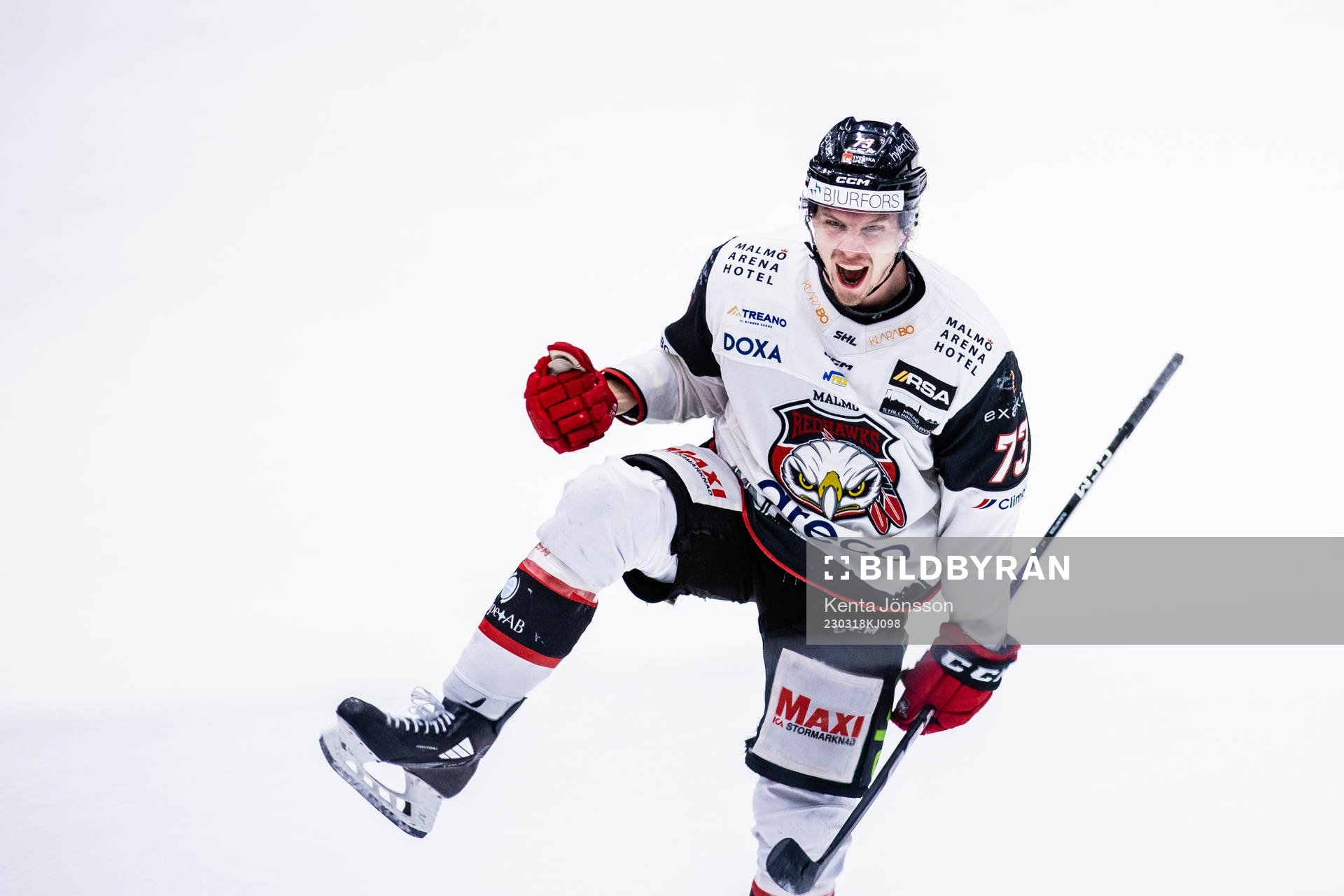 Malmö Redhakws Adam Ollas Mattsson jublar