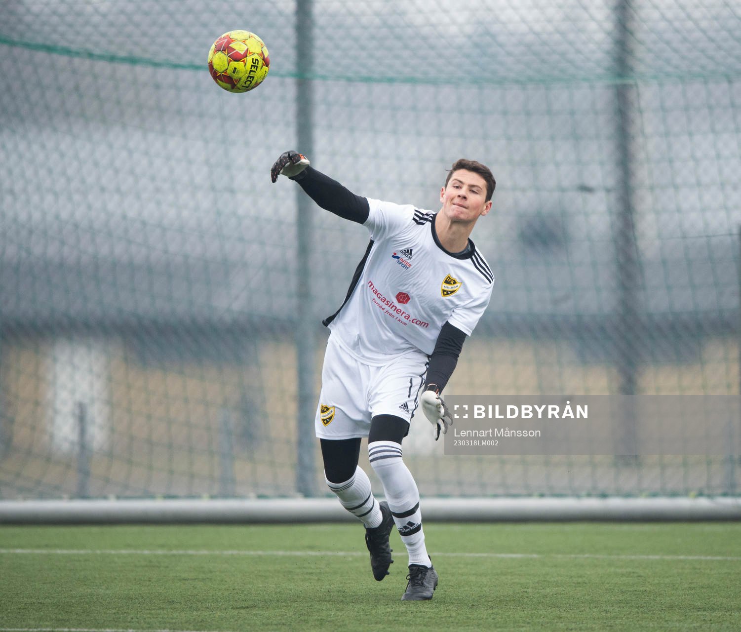 IFK Hässleholms målvakt Victor Stulic  i träningsmatchen