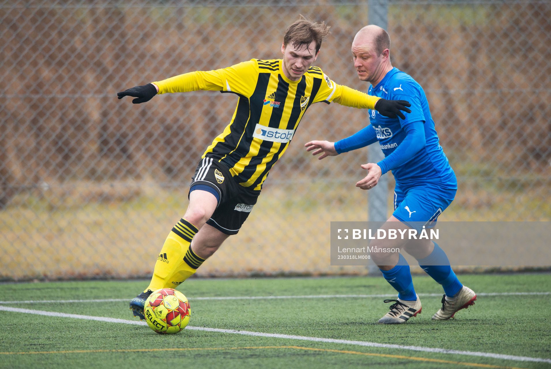 IFK Hässleholms Edvin Nilsson i träningsmatchen mellan
