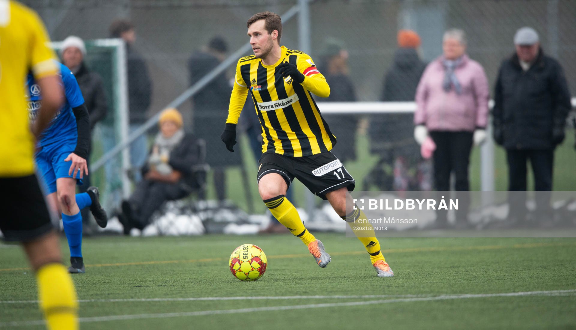 IFK Hässleholms Marcus Thuvesson i träningsmatchen mellan