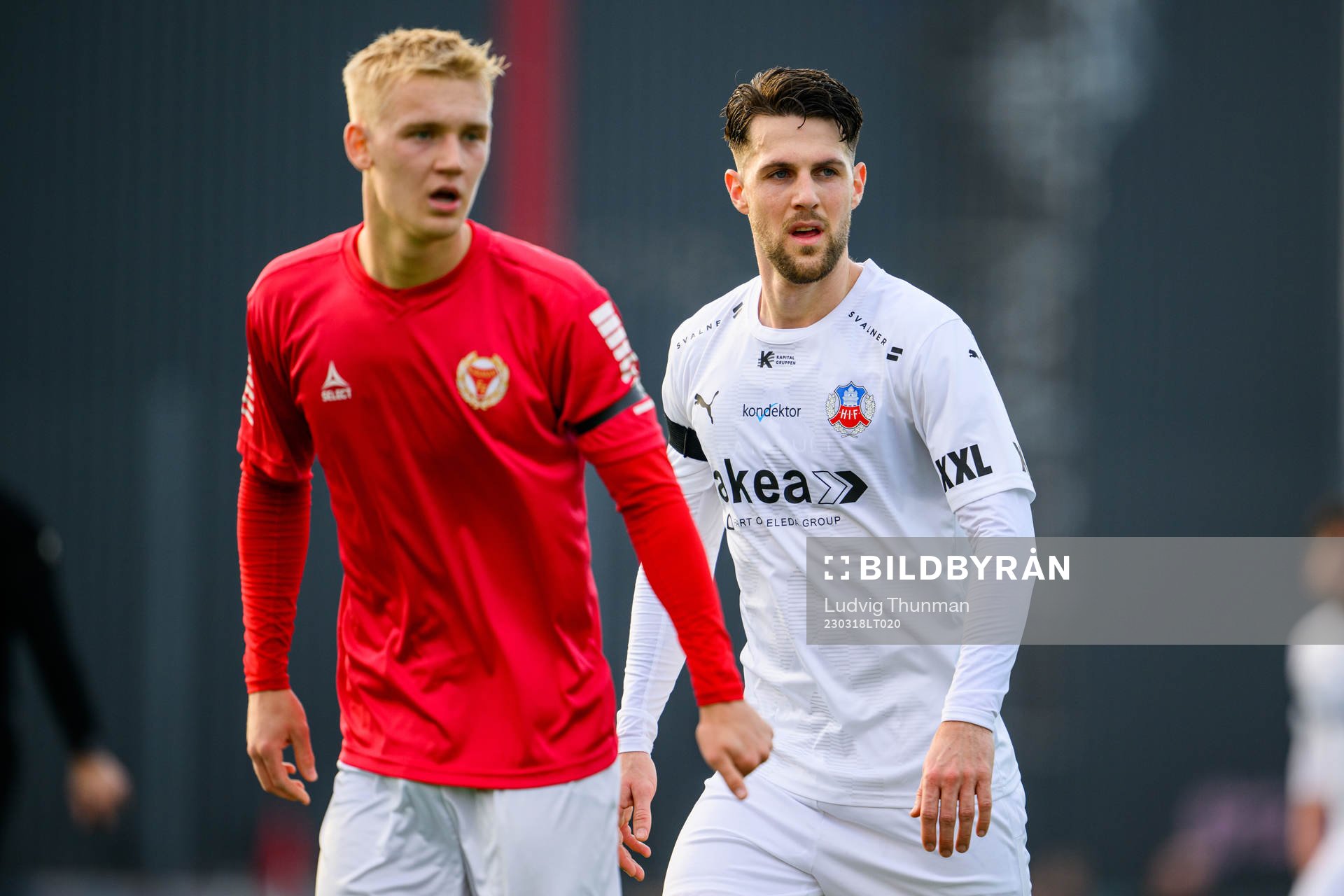 Kalmars Carl Gustafsson och Helsingborgs Oliver Stojanovic
