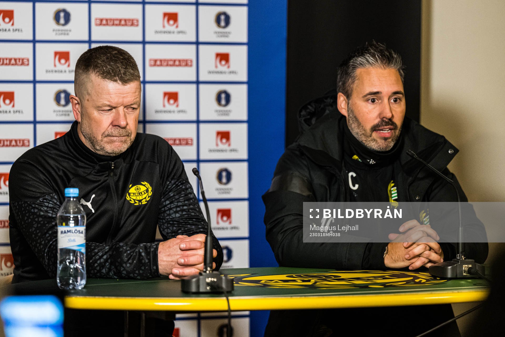 Mjällbys tränare Anders Torstensson och Hammarbys