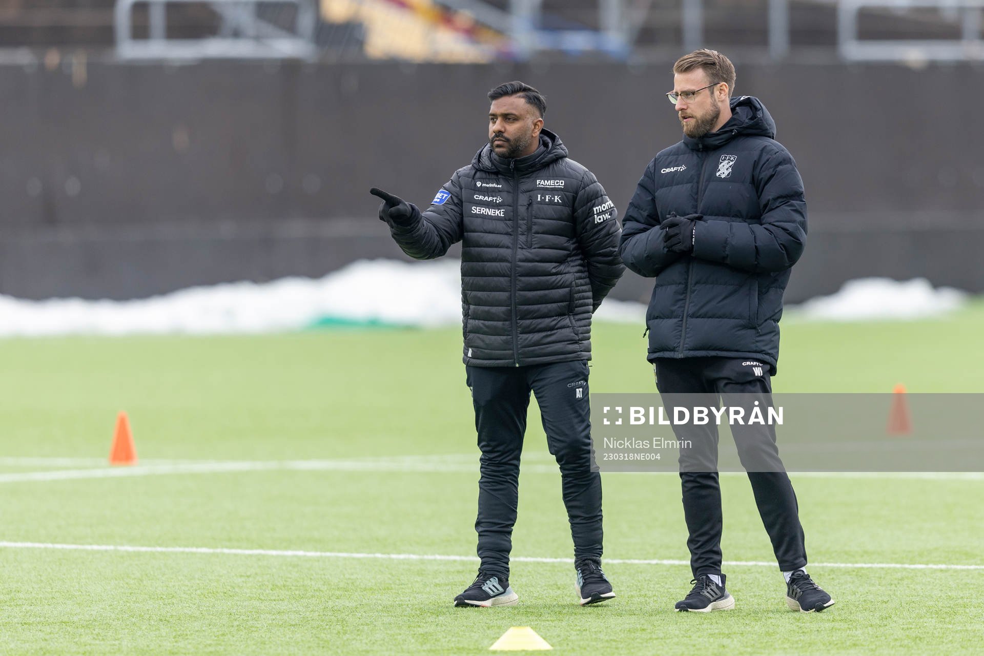 IFK Göteborgs tränare William Lundin och  Alexander