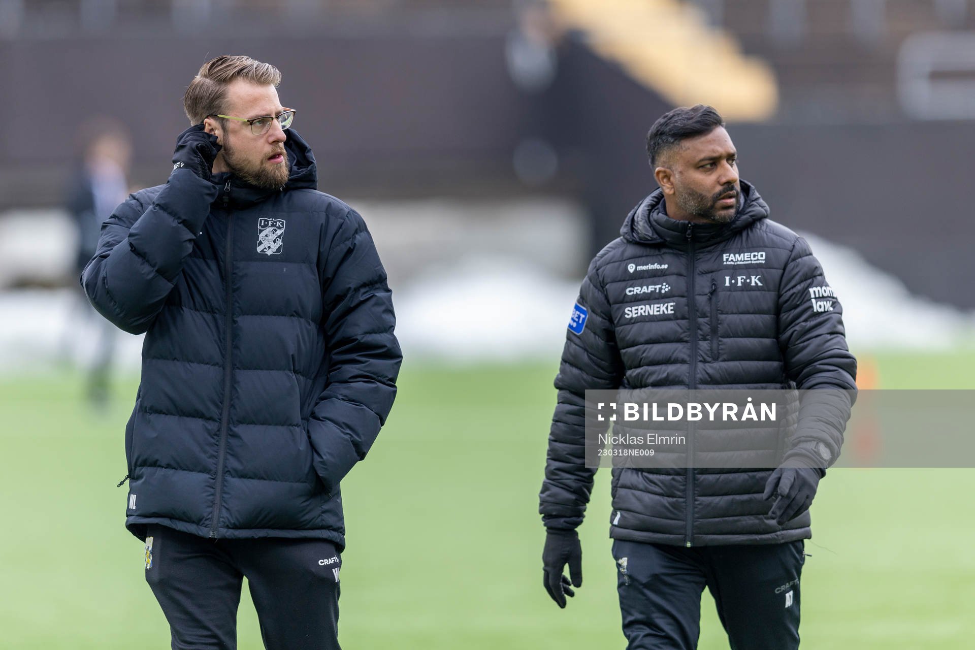 IFK Göteborgs tränare William Lundin och  Alexander