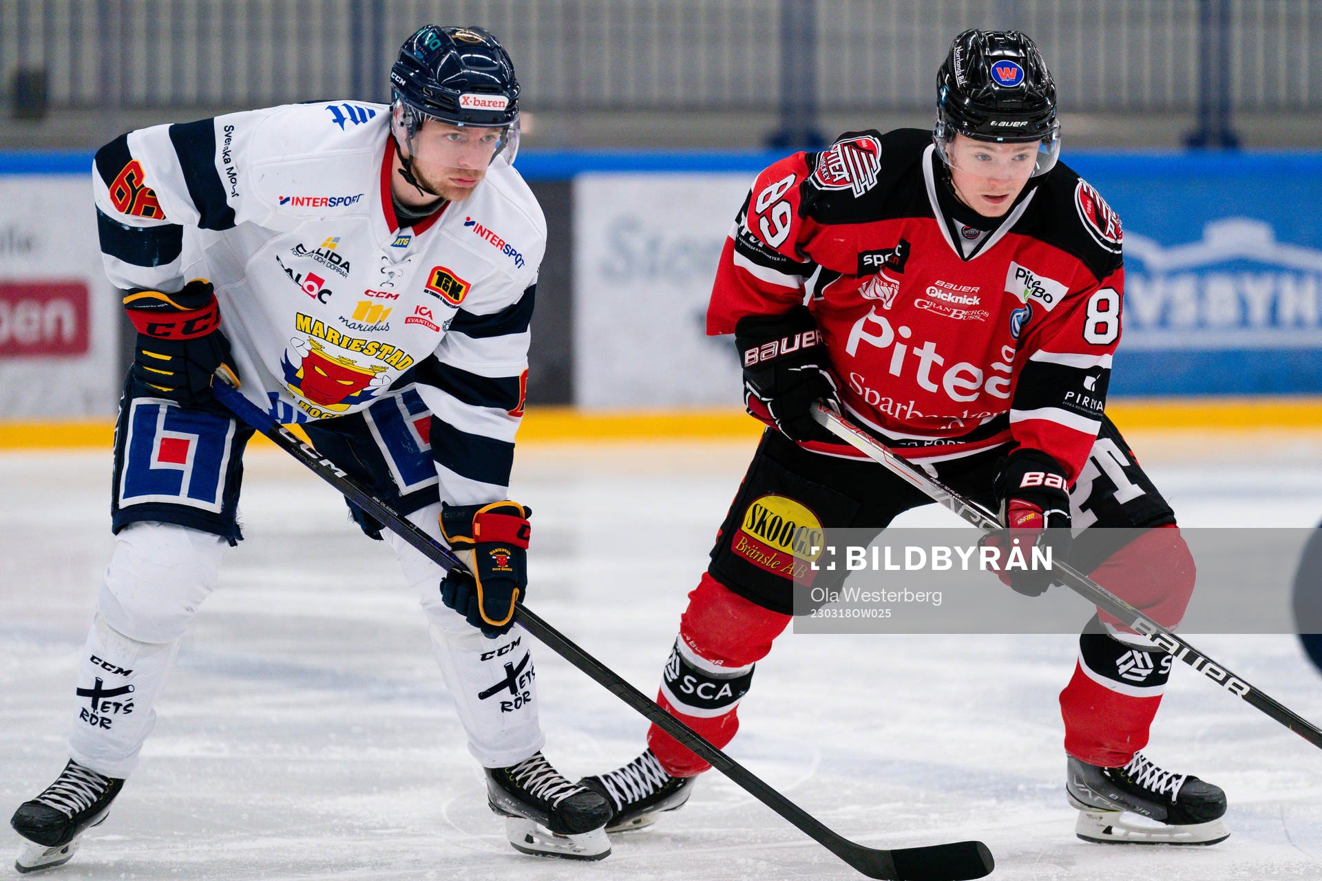 Mariestads Erik Olsson och Piteås Oscar Nilsson