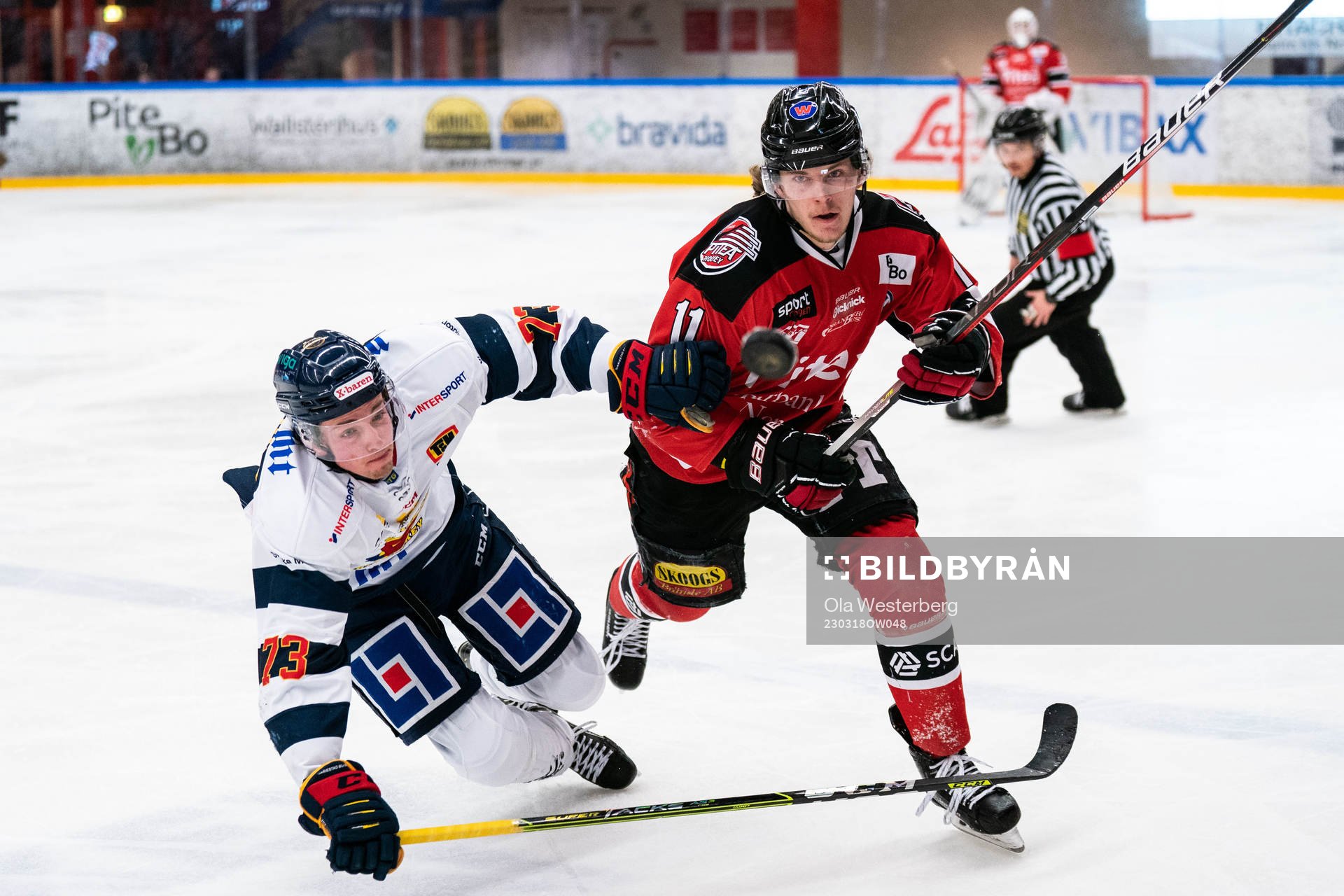Mariestads Tobias Aronsson och Piteås Albin Nylund