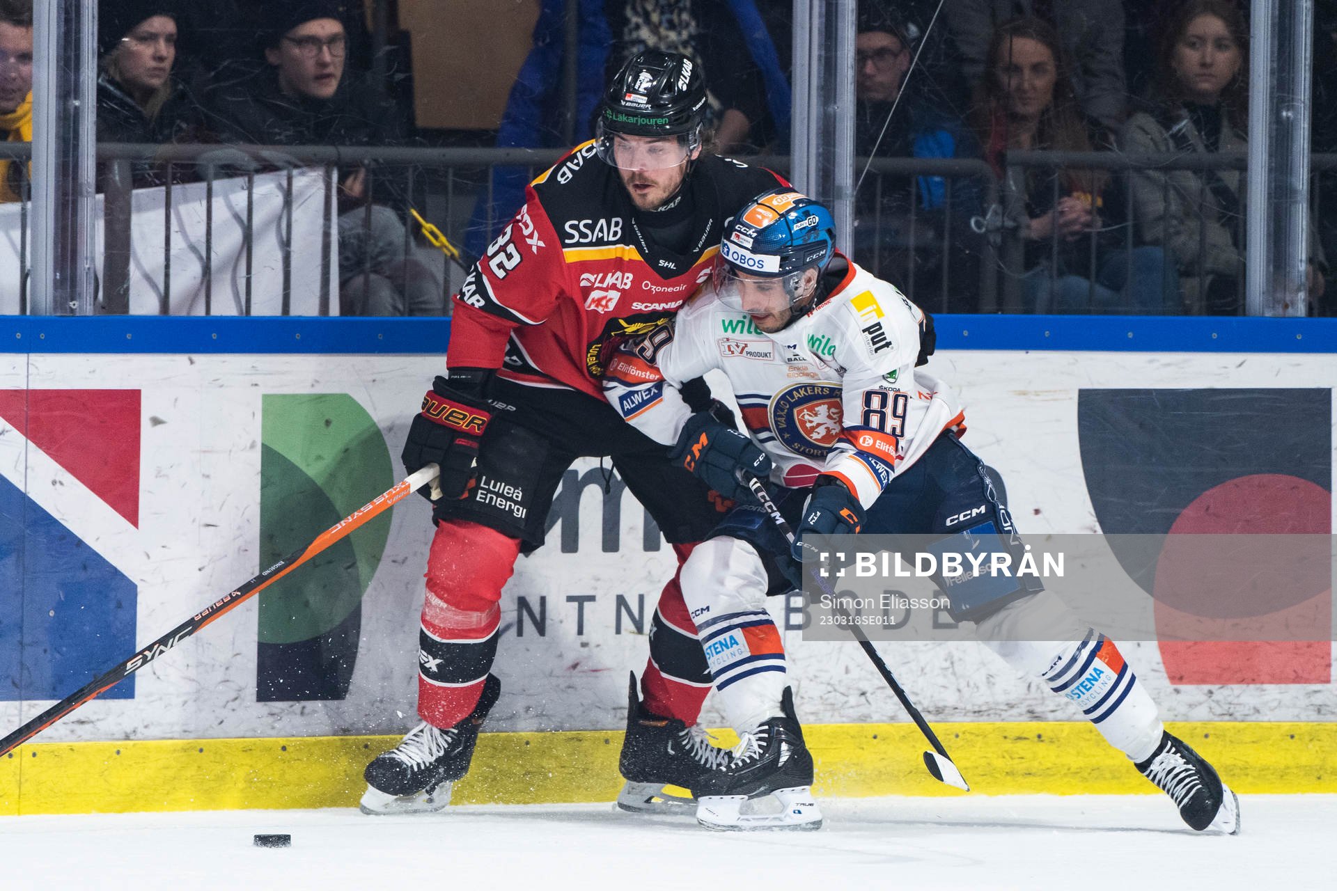 Luleås Oscar Engsund och Växjös Jayden Halbgewachs