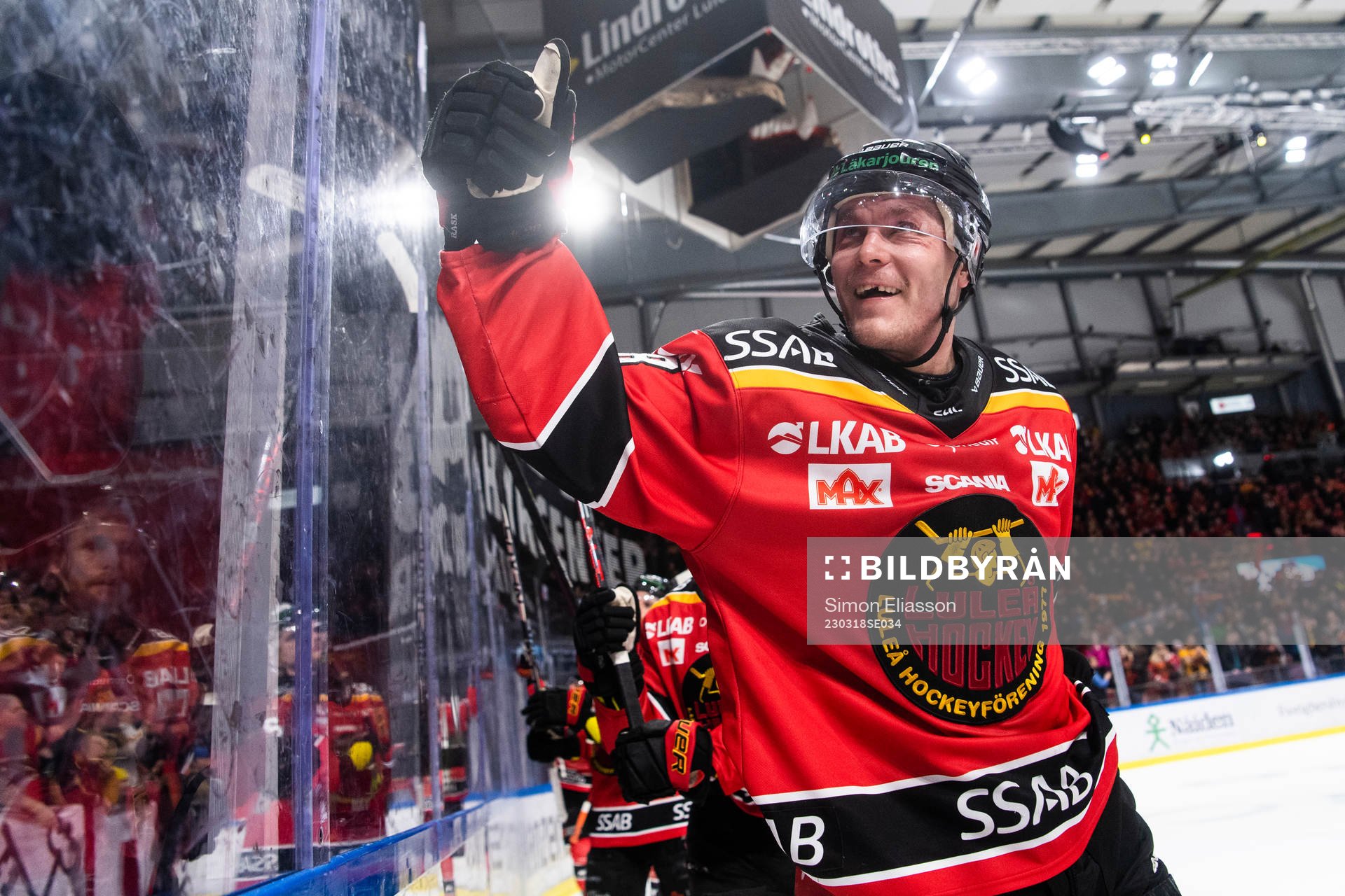 Luleås Joonas Rask jublar