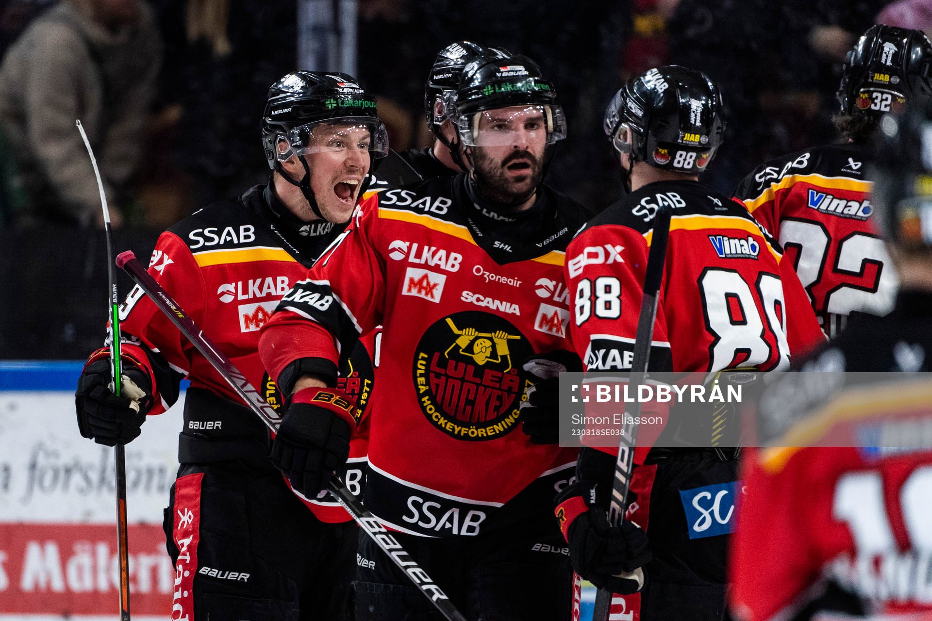 Luleås Erik Gustafsson, Linus Fröberg och Joonas Rask