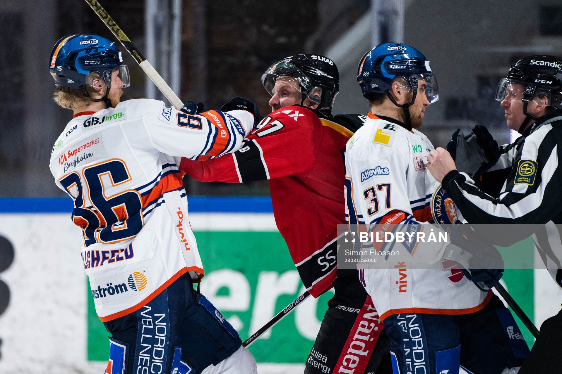 Växjös Joachim Blichfeld och Luleås Leo Komarov