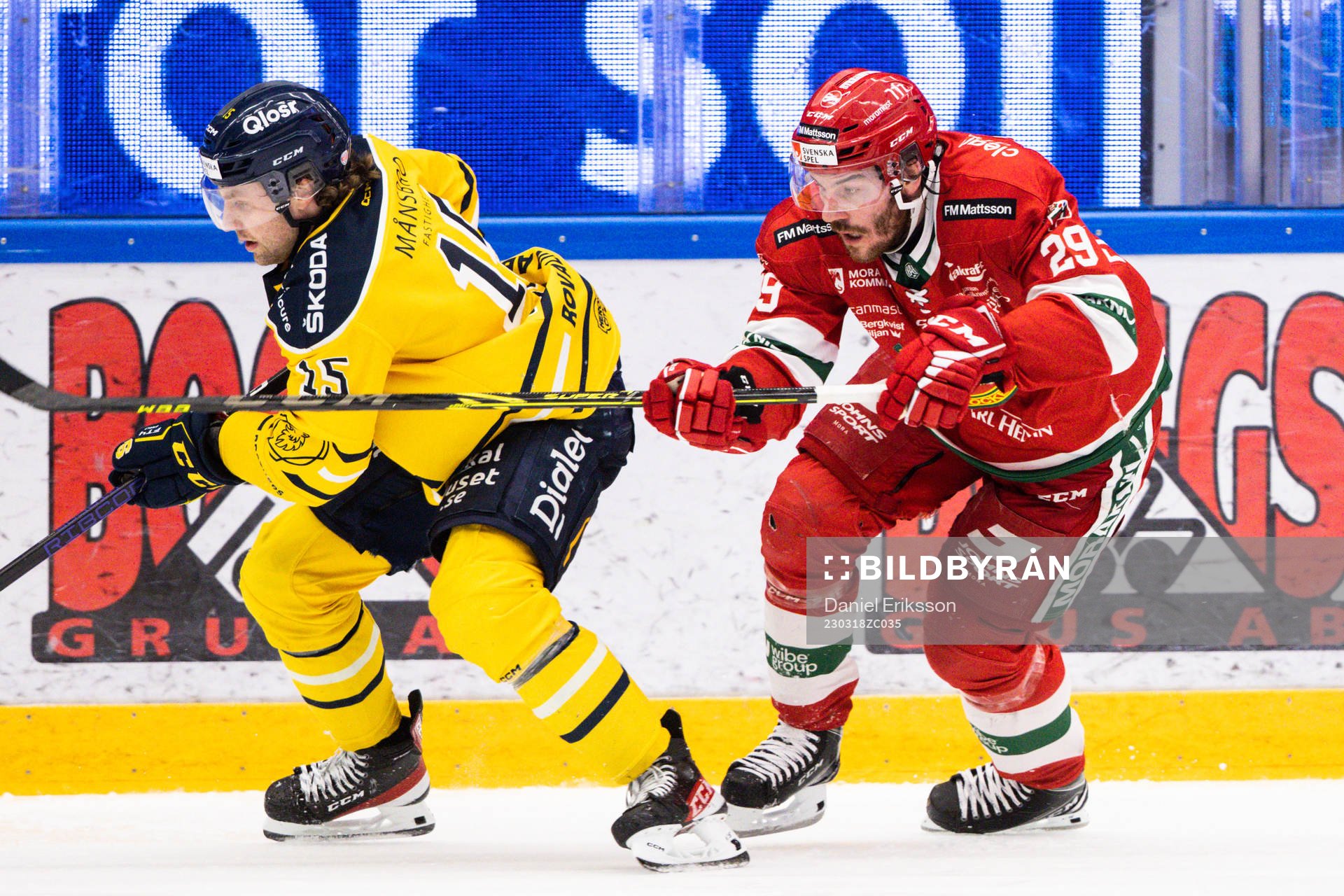 under kvartsfinal ett i Hockeyallsvenskan mellan Mora och