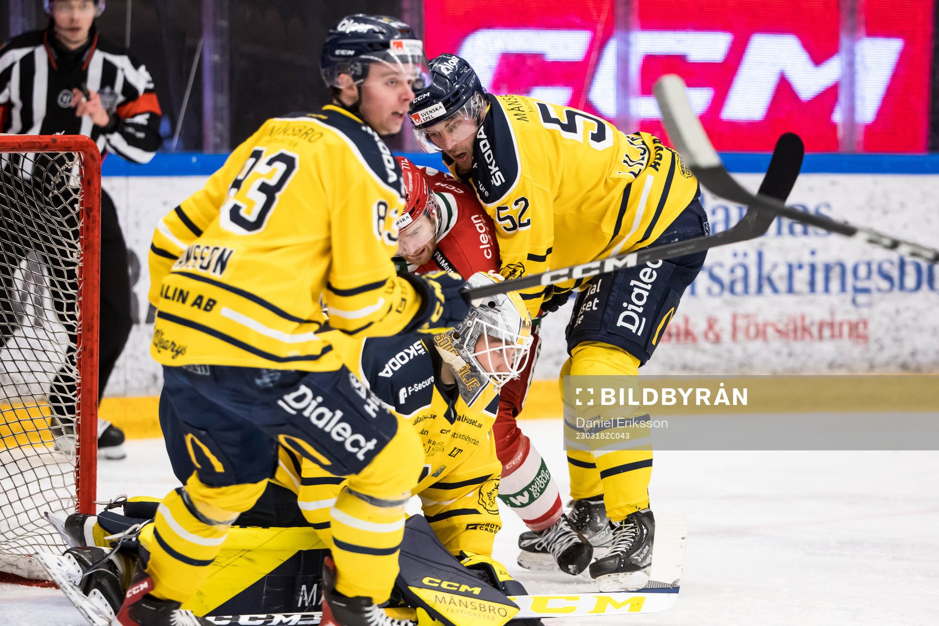 Södertäljes målvakt Nikita Tolopilo och Södertäljes