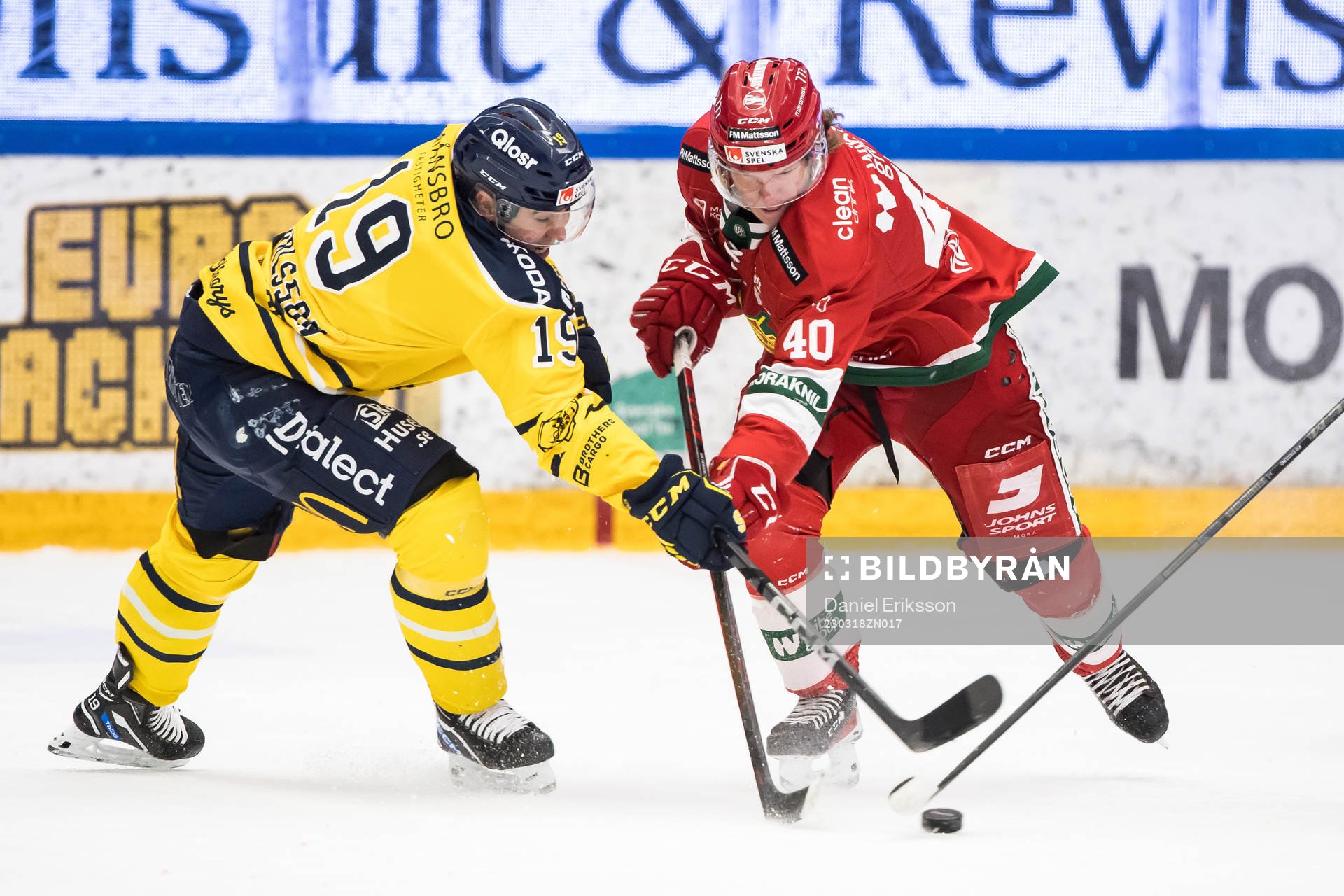 Södertäljes Lucas Carlsson och Moras Anton Heikkinen