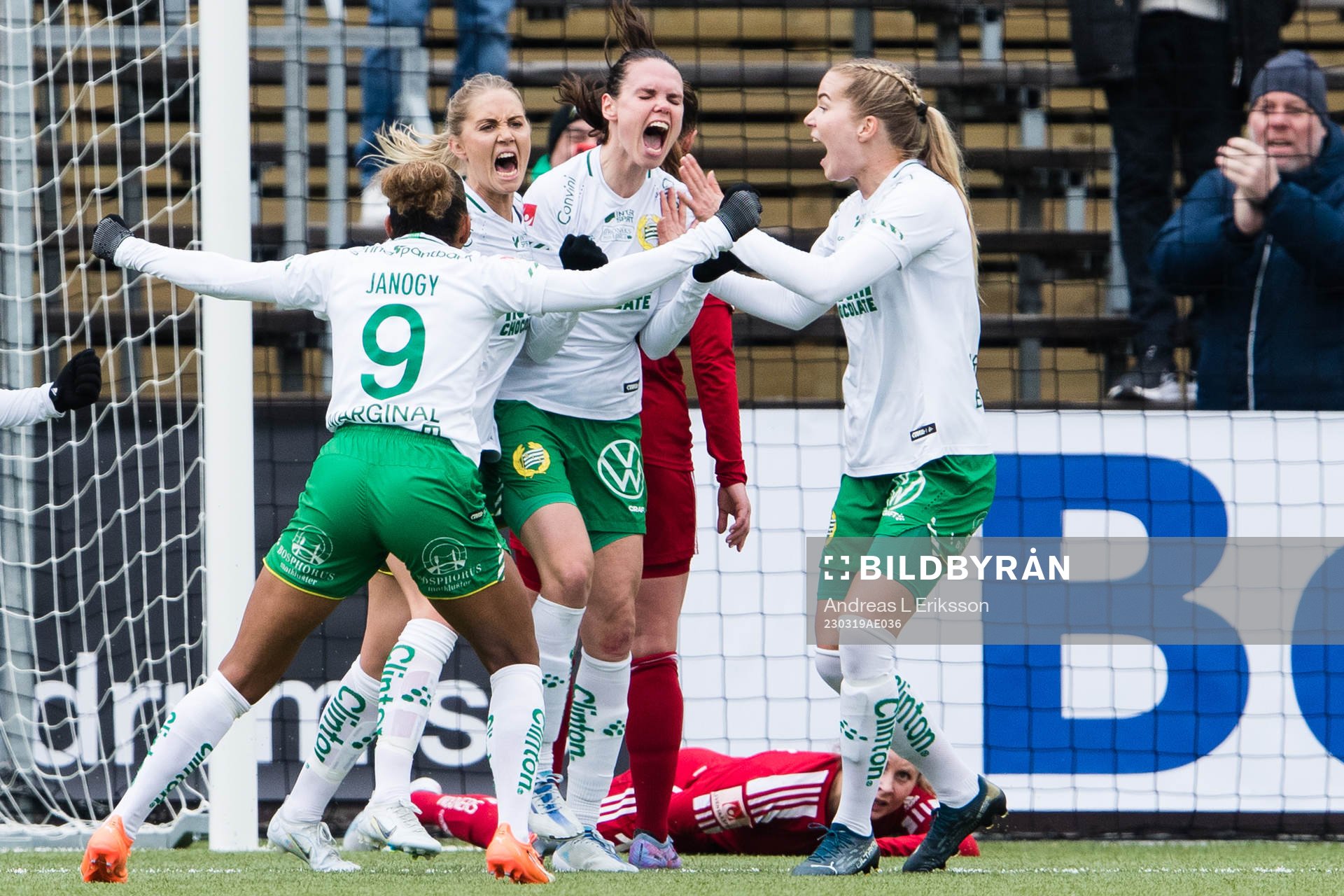 Hammarbys Simone Boye Sørensen jublar