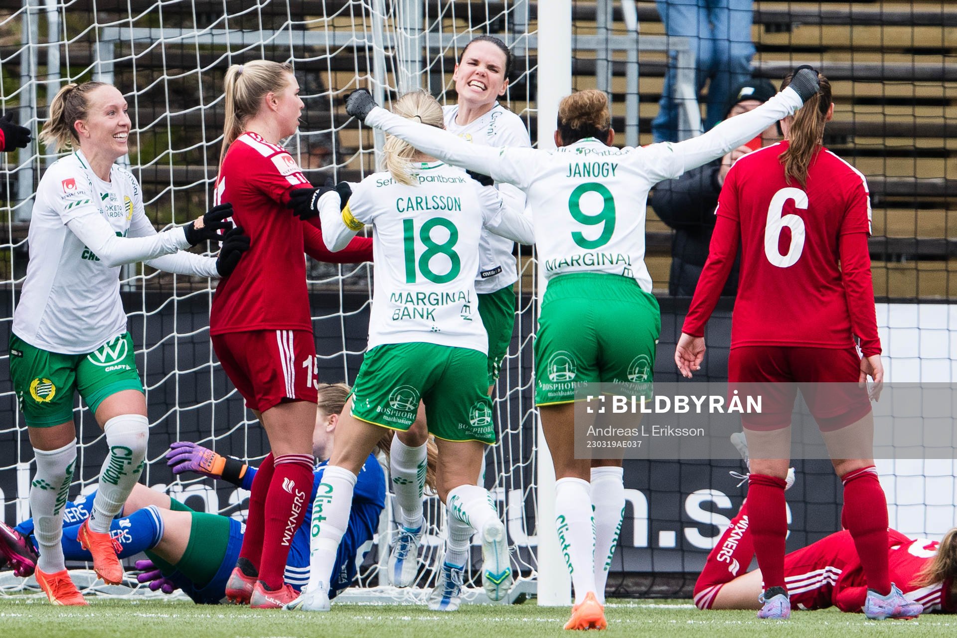 Hammarbys Simone Boye Sørensen jublar