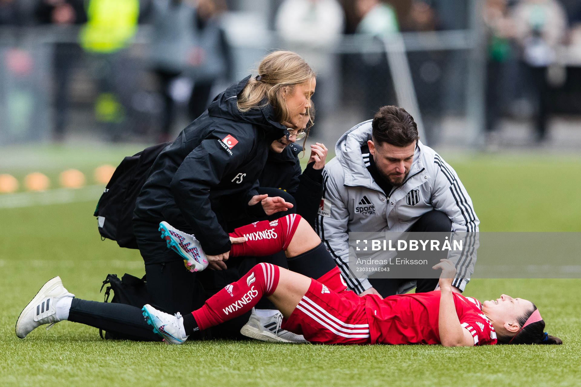 Piteås Katrina Guillou med en befarad skada