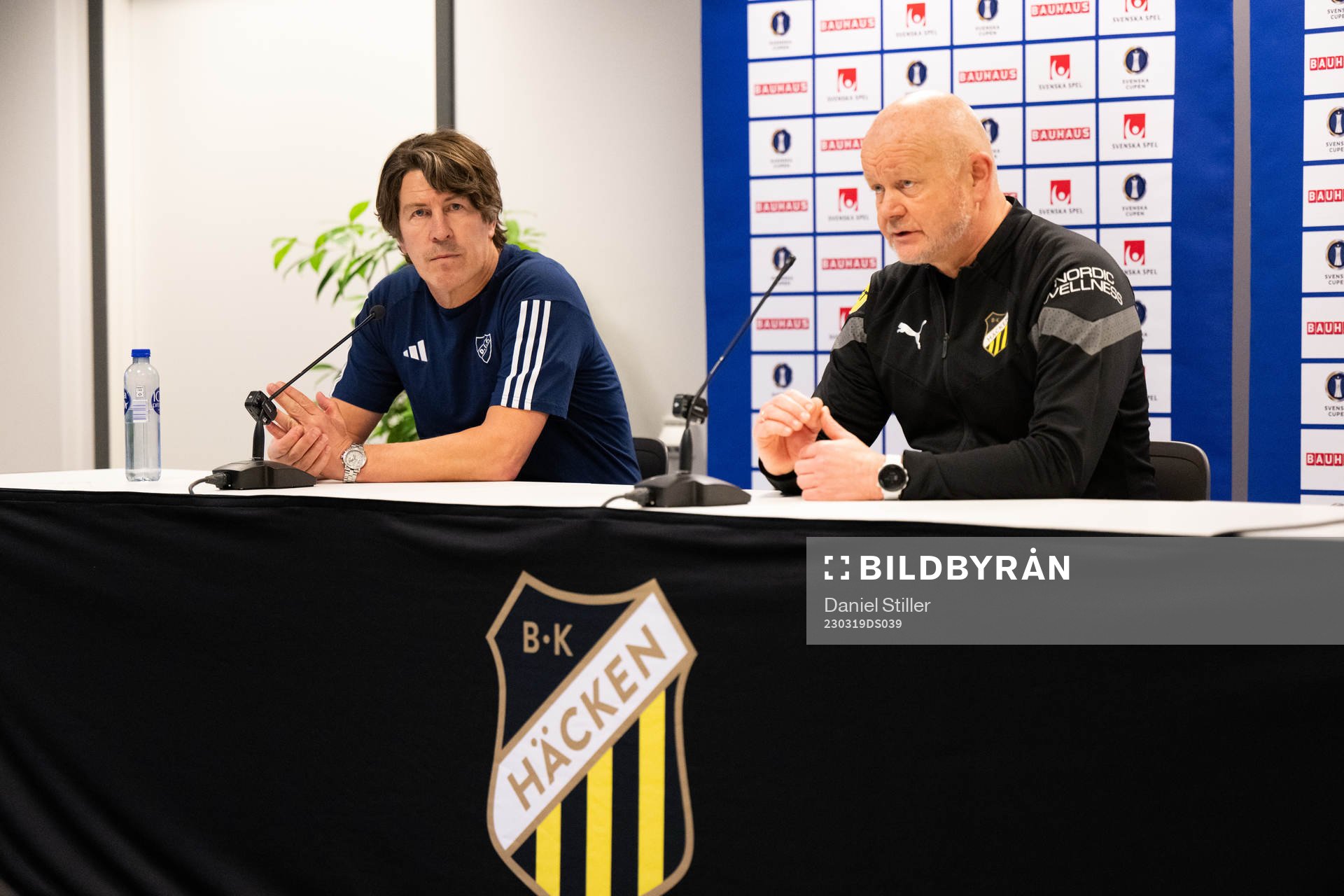 Djurgårdens tränare Thomas Lagerlöf och Häckens