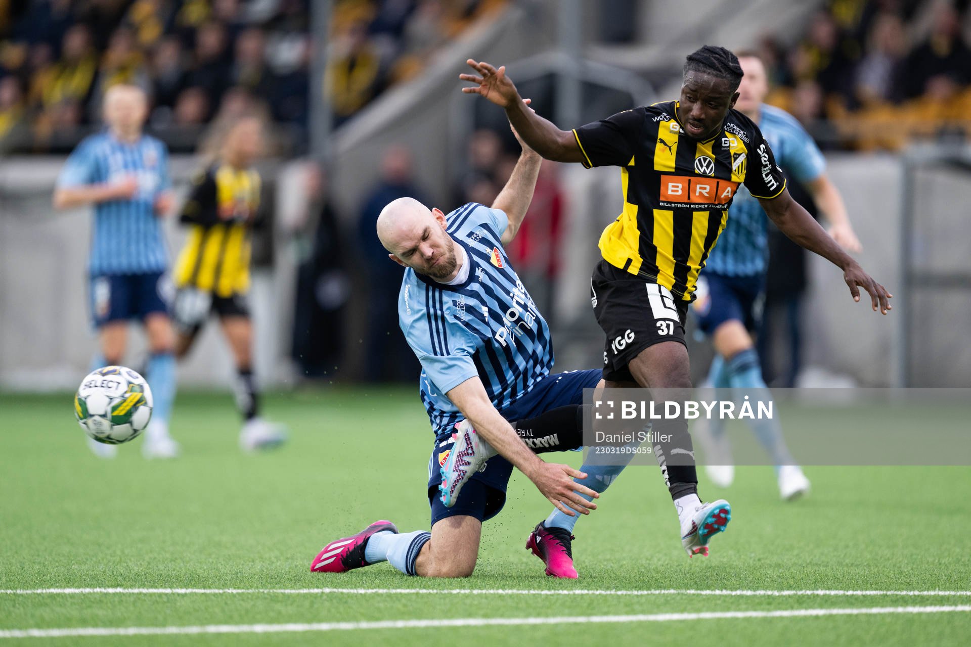 Djurgårdens Marcus Danielson och Häckens Ibrahim Sadiq