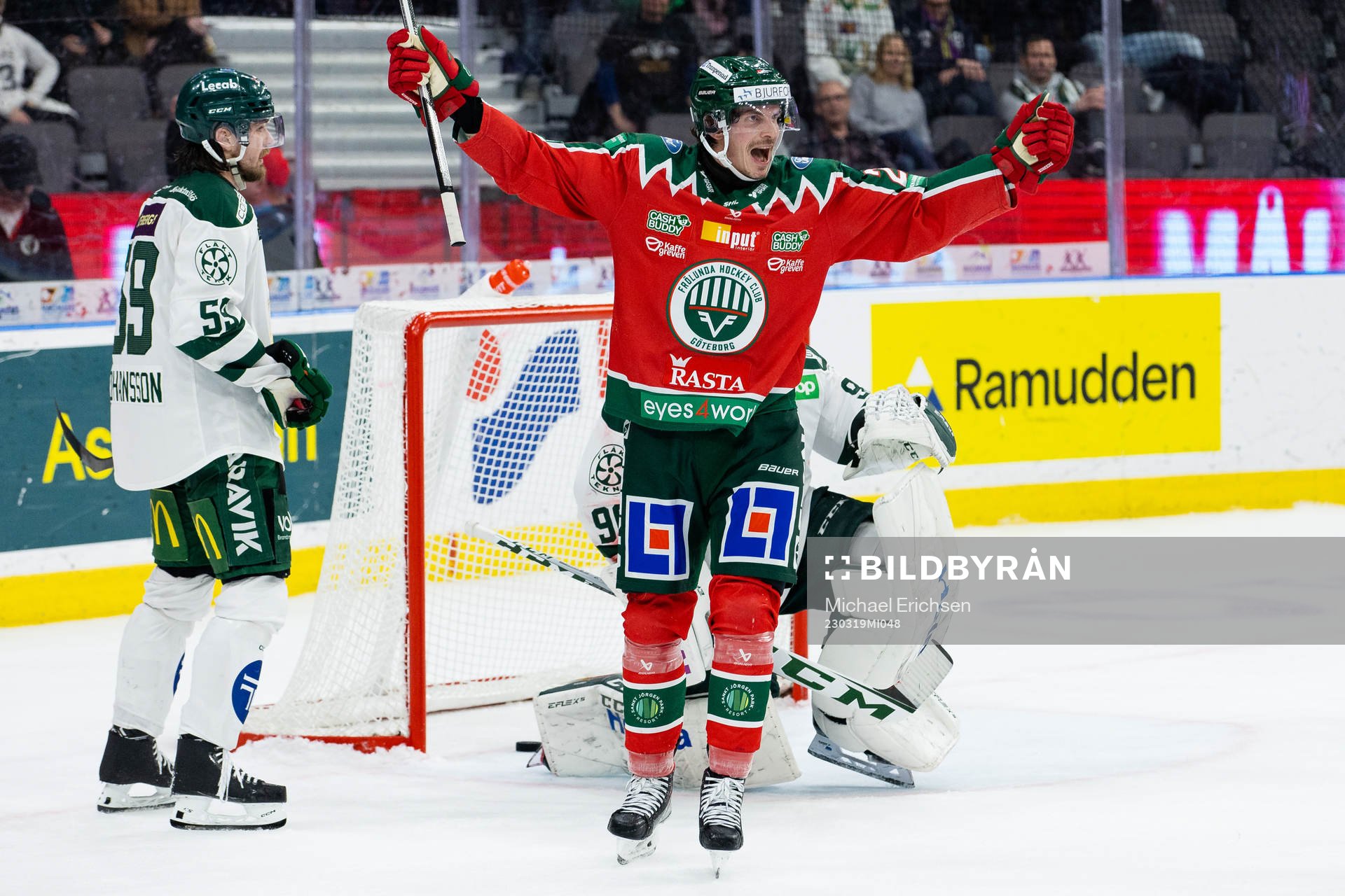 Frölundas Loui Eriksson jublar