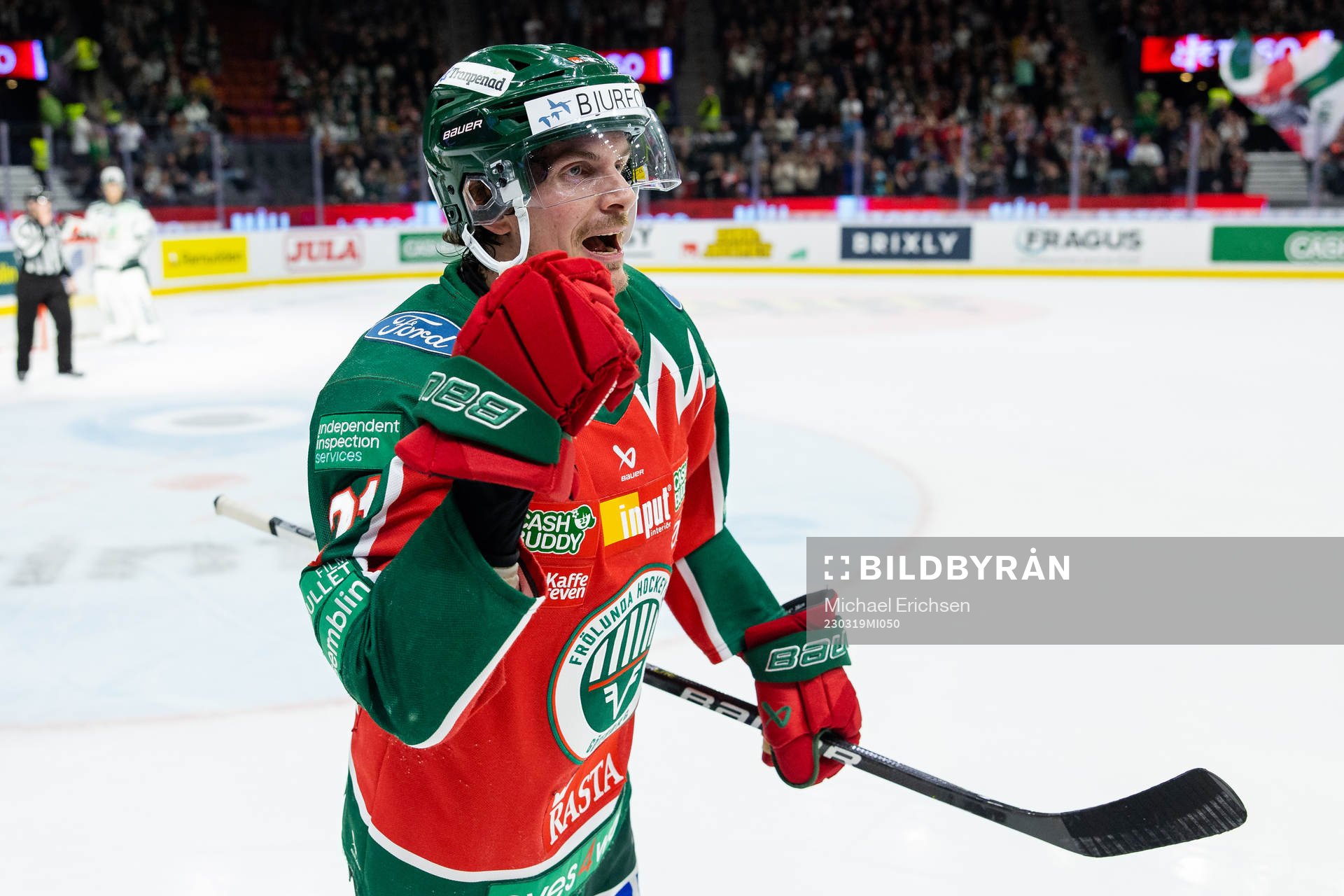 Frölundas Loui Eriksson jublar
