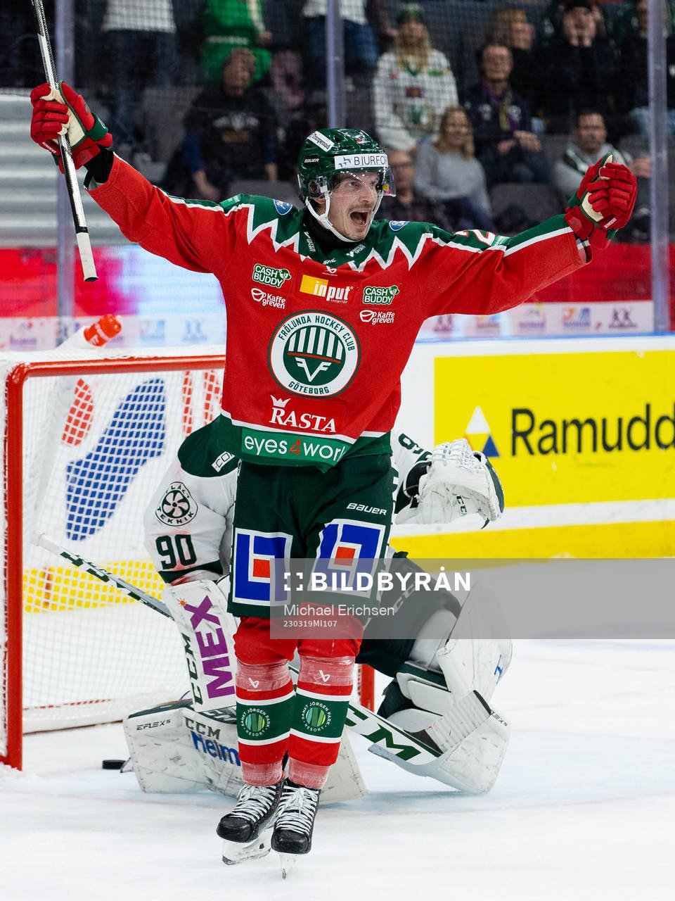 Frölundas Loui Eriksson jublar