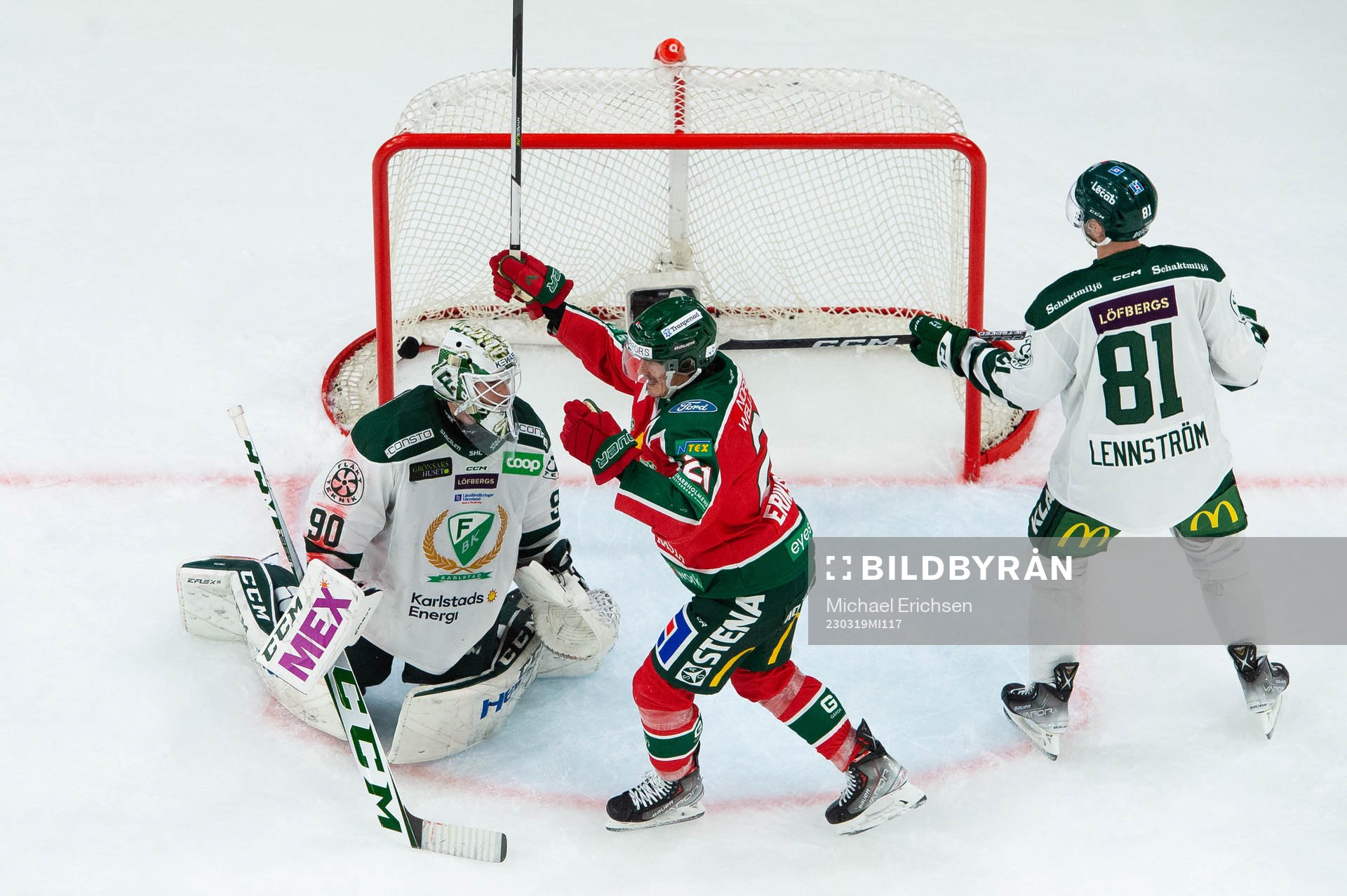 Frölundas Loui Eriksson jublar