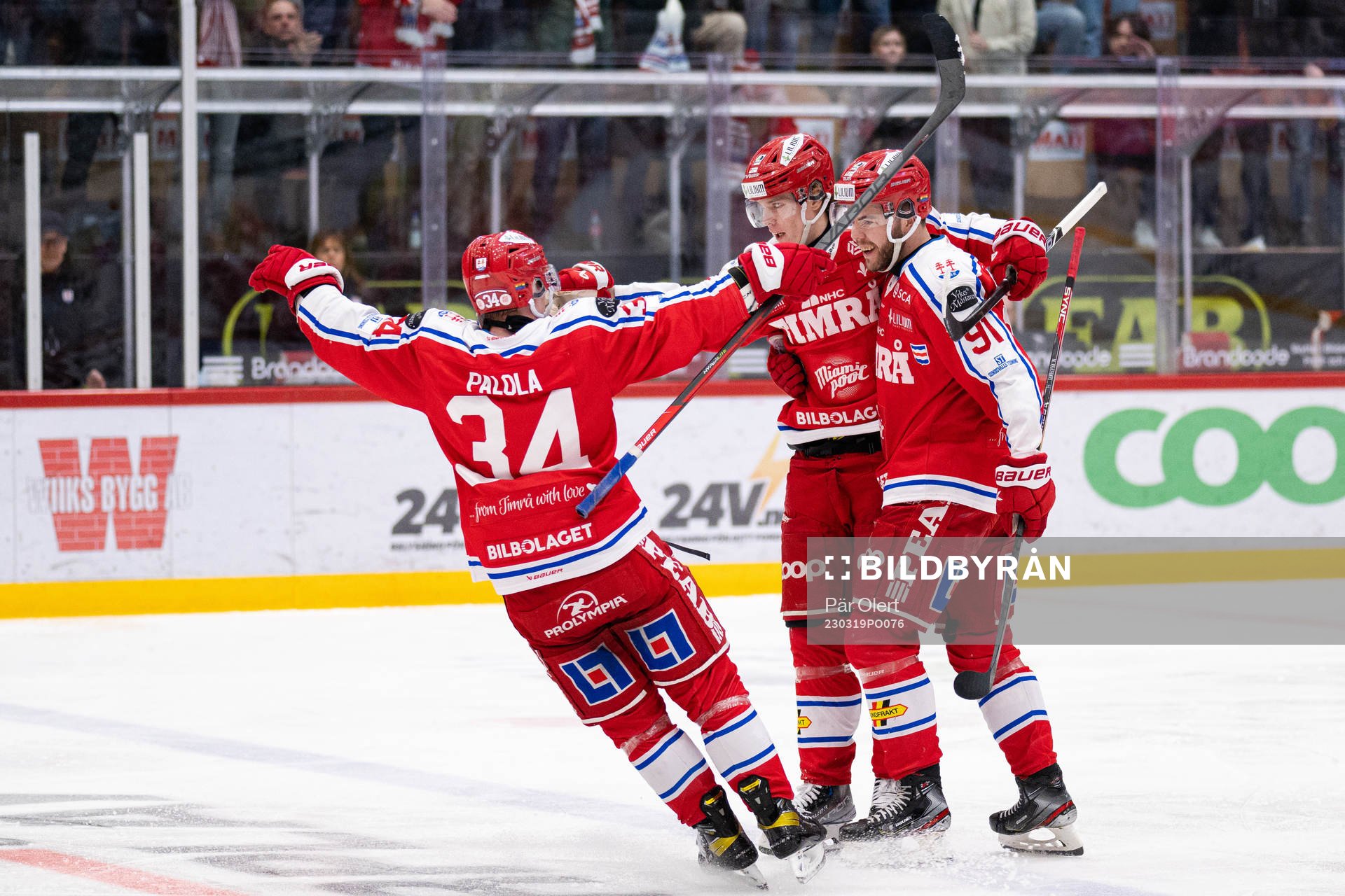 Timrås Jakob Stenqvist , Olli Palola och Didrik Strömberg