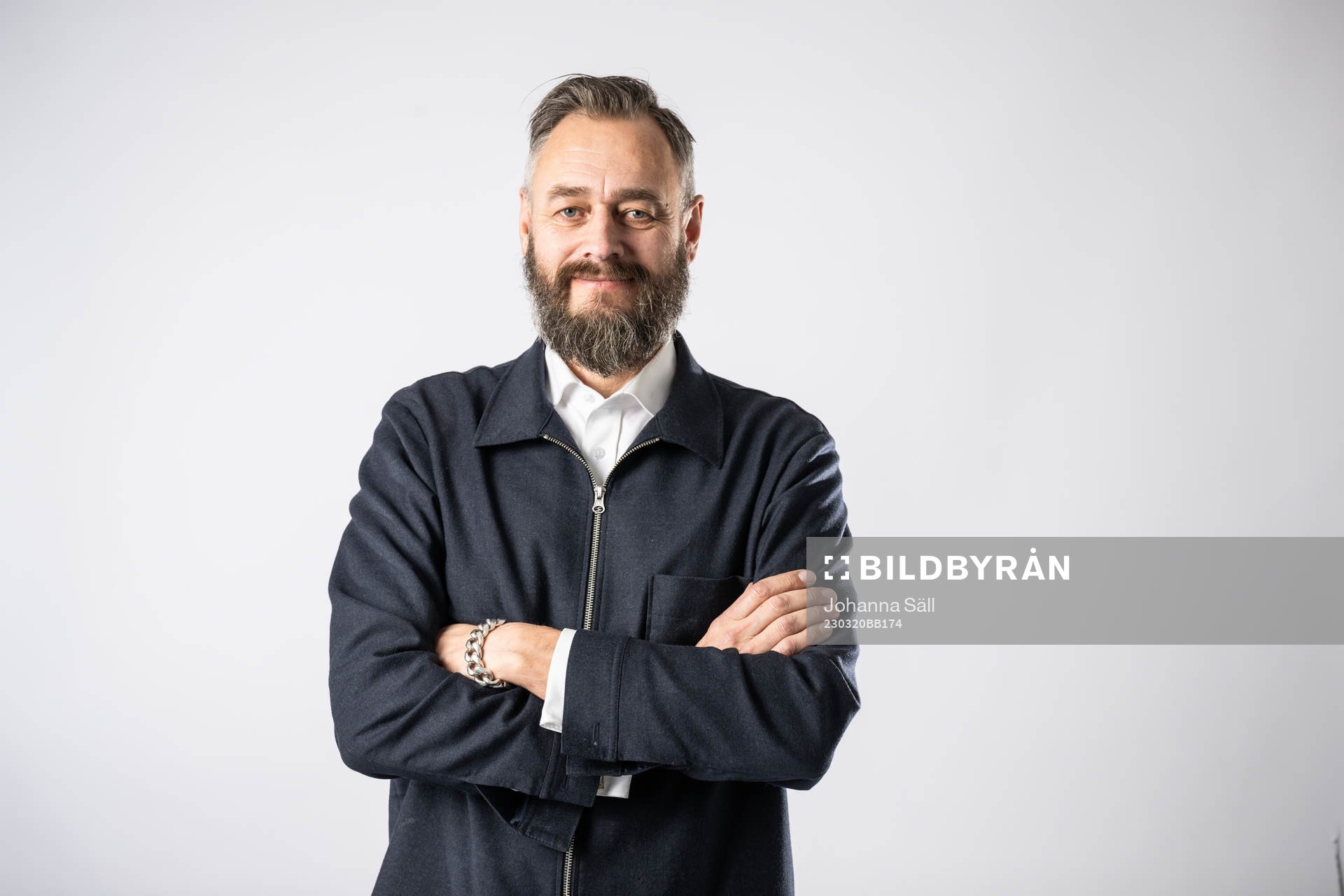 Olof Lundh, Tv4, poserar för ett porträtt under fotbollsallsvenskans upptaktsträff den 20 mars 2023 i Stockholm. 