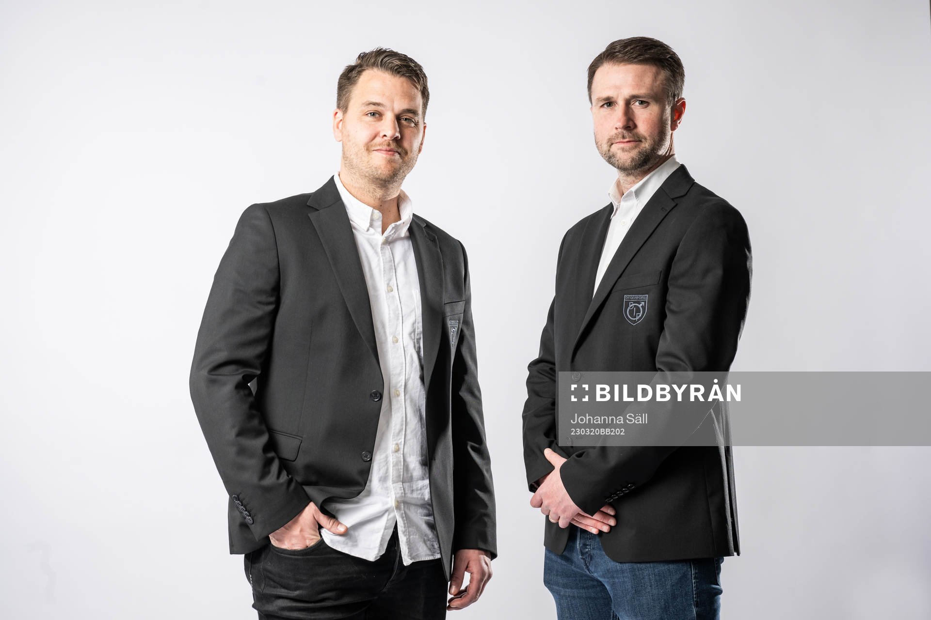 Andreas Holmberg, tränare Degerfors, och Tobias Solberg,