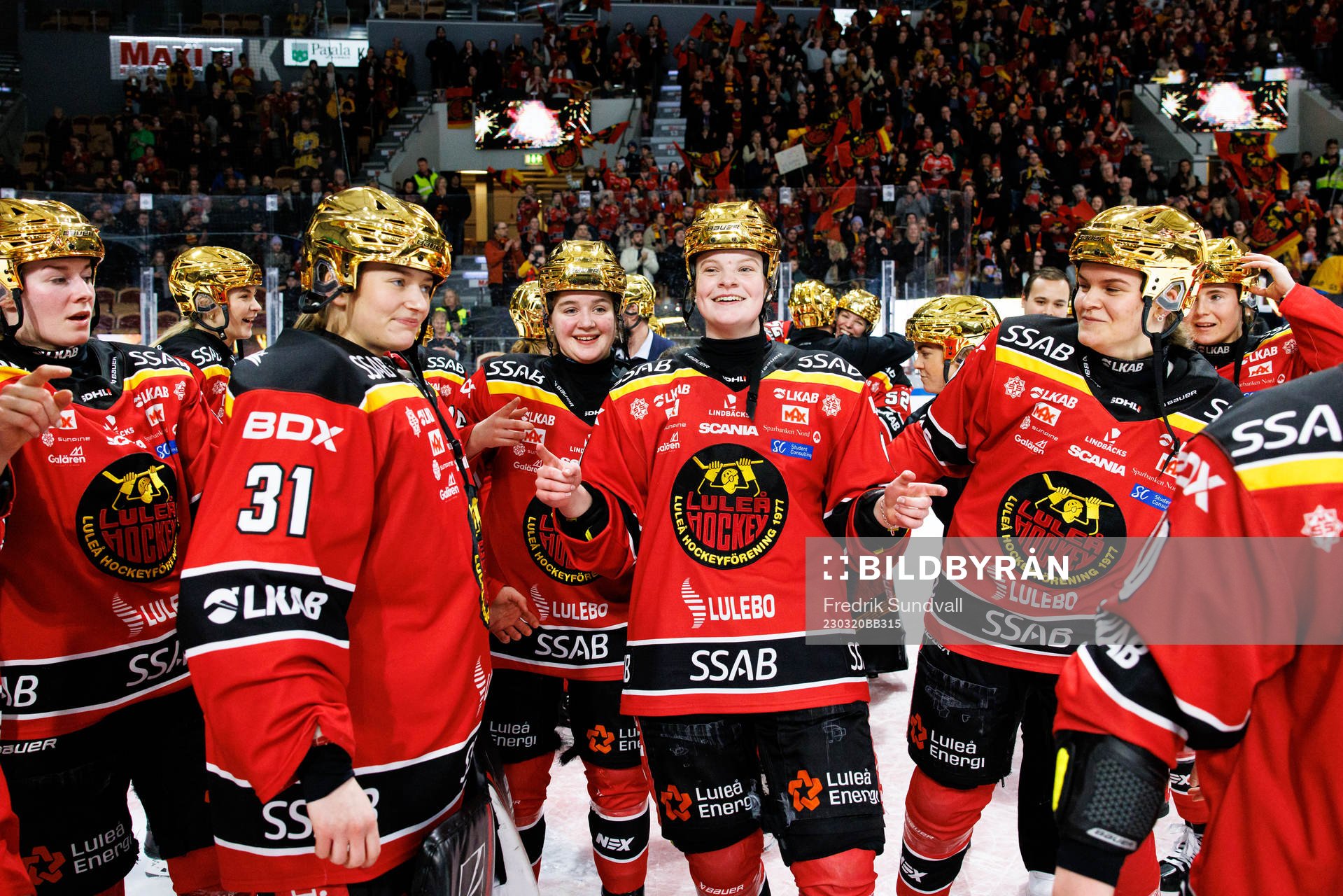 Luleås spelar jublar