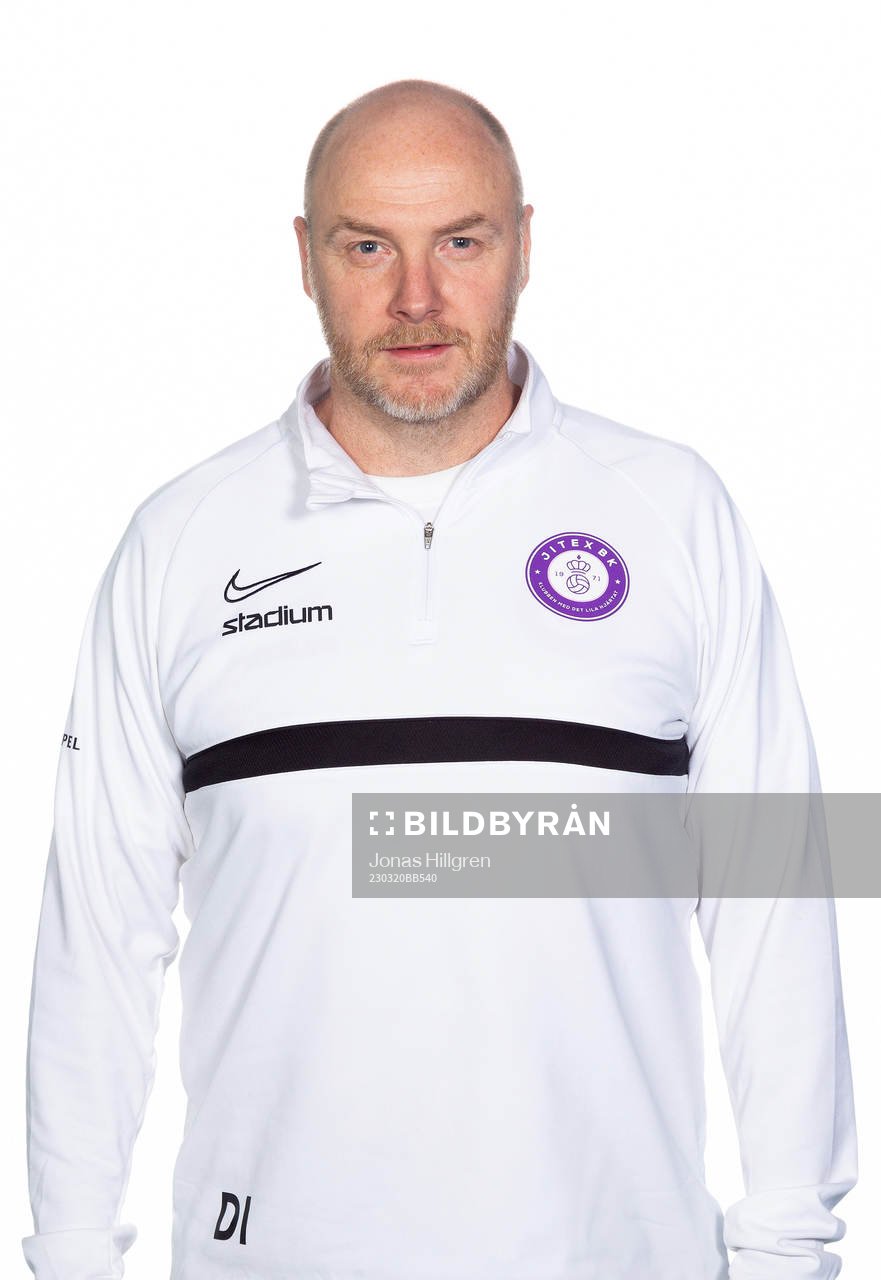 Jitex Huvudtränare Dane Ivarsson poserar för ett porträtt den 20 mars 2023 i Göteborg.
