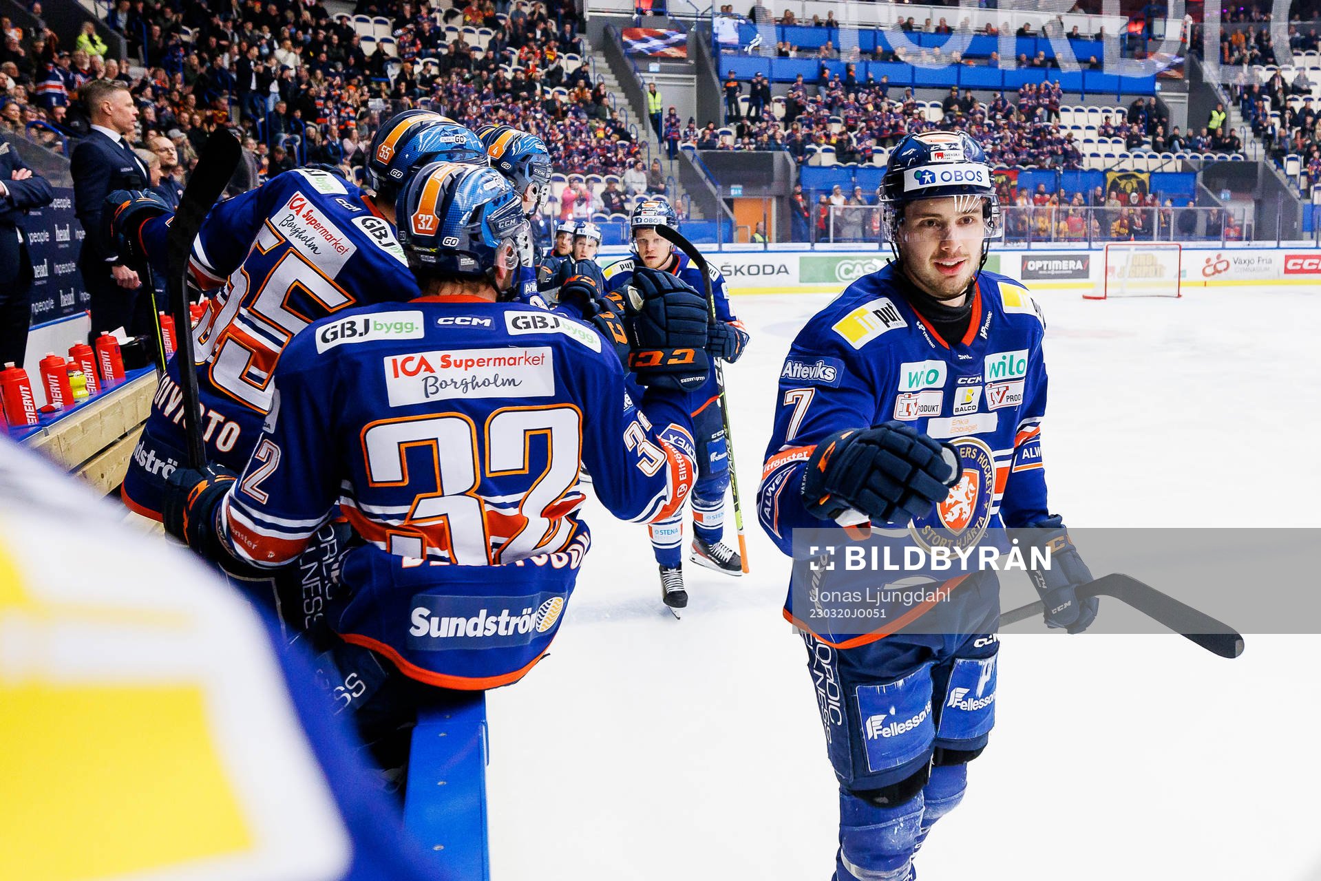 Växjös Hardy Häman Aktell jublar