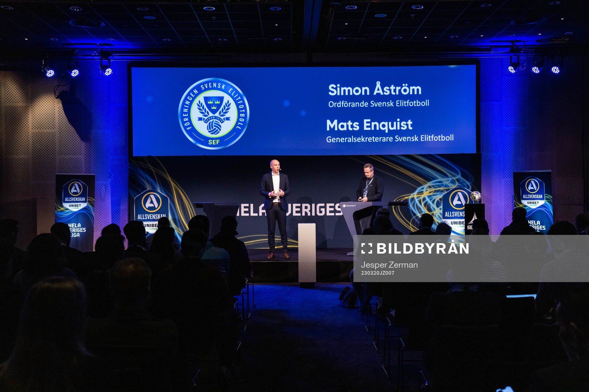 Simon Åström, ordförande SEF, och Mats Enquist,