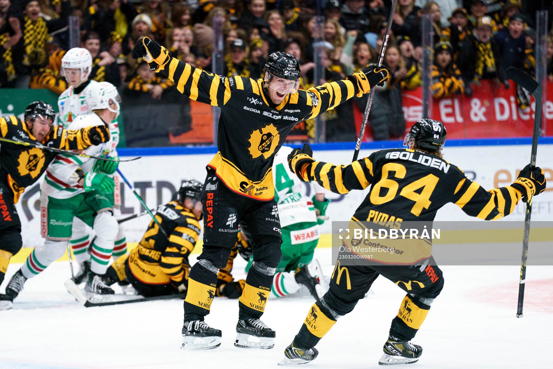 Skellefteås Max Lindholm jublar