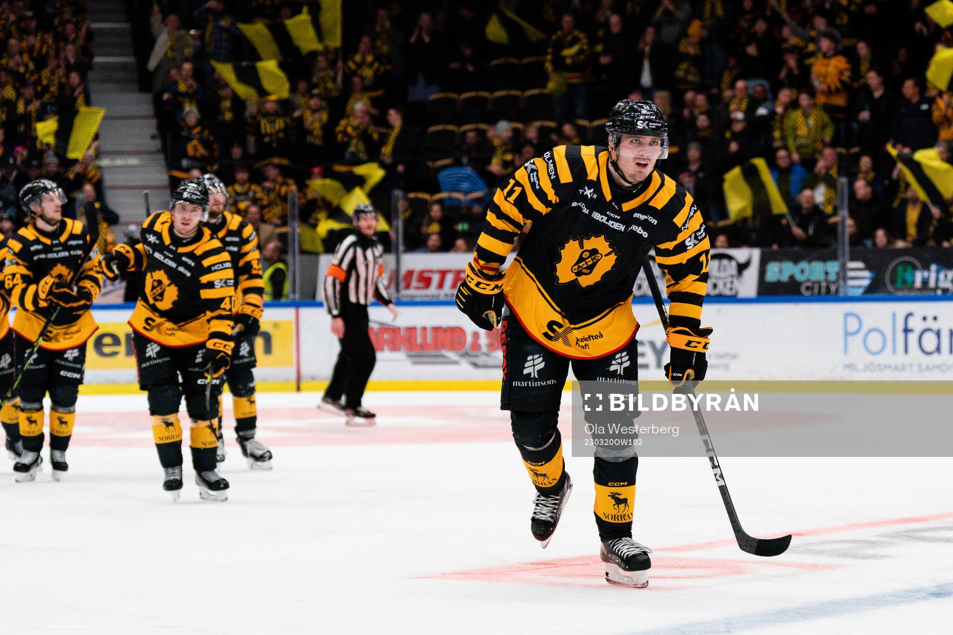 Skellefteå AIKs Max Lindholm jublar
