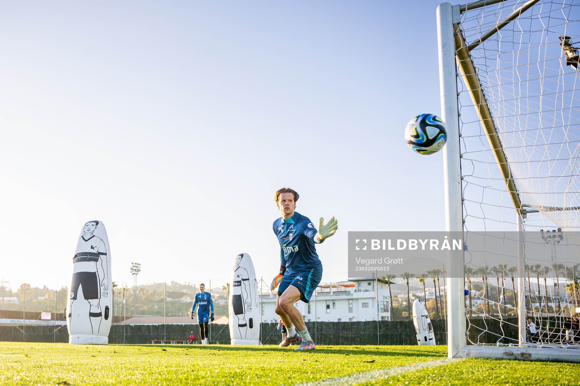 Goalkeeper Ørjan Håskjold Nyland of the Norwegian