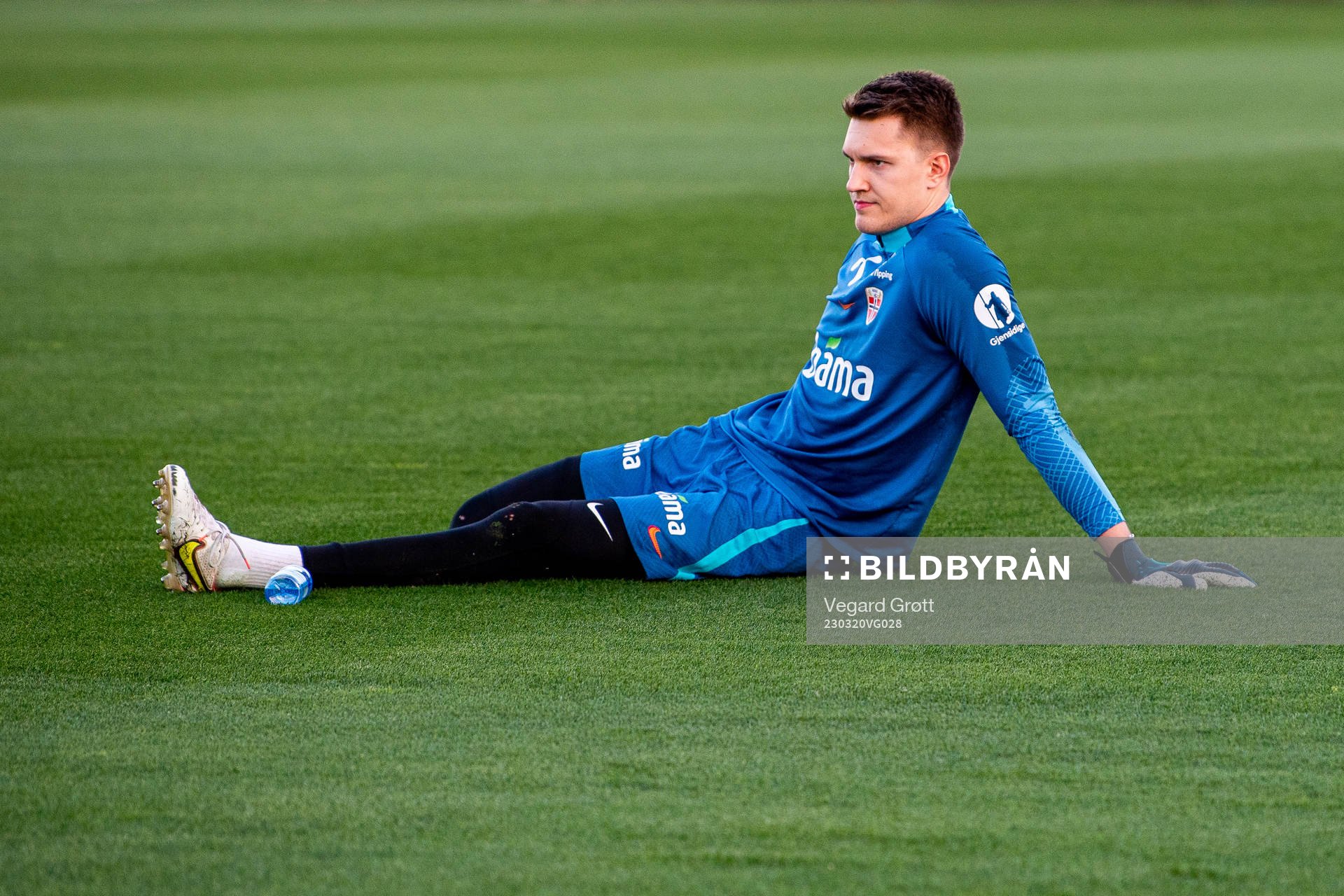 Goalkeeper Jacob Karlstrøm of the Norwegian national