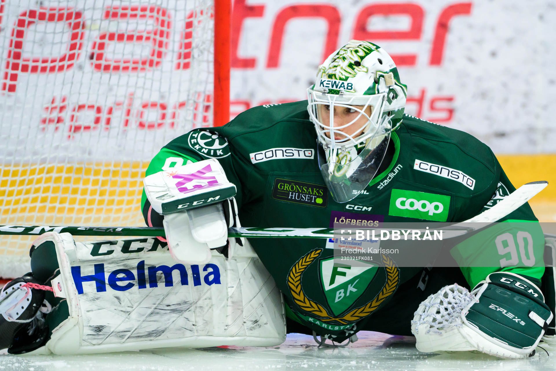 Färjestads målvakt Matthew Tomkins