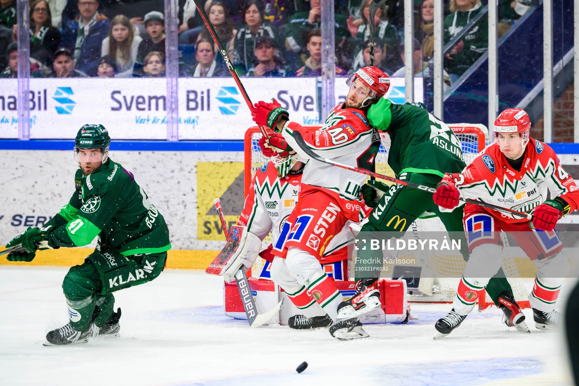 Färjestads Henrik Björklund och Per Åslund