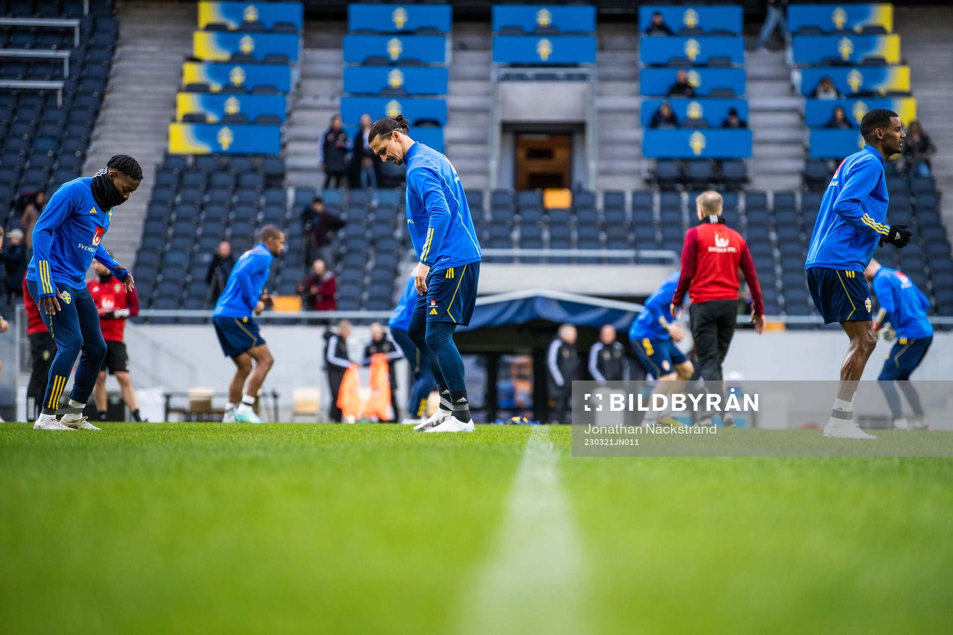 Anthony Elanga, Zlatan Ibrahimovic and Alexander Isak of