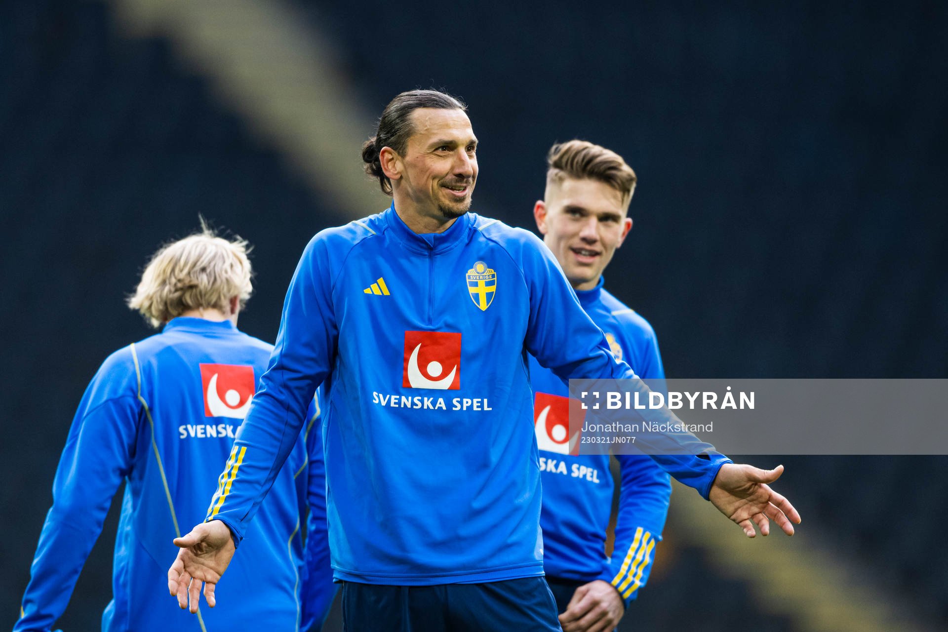 Zlatan Ibrahimovic and Viktor Gyökeres of the Swedish