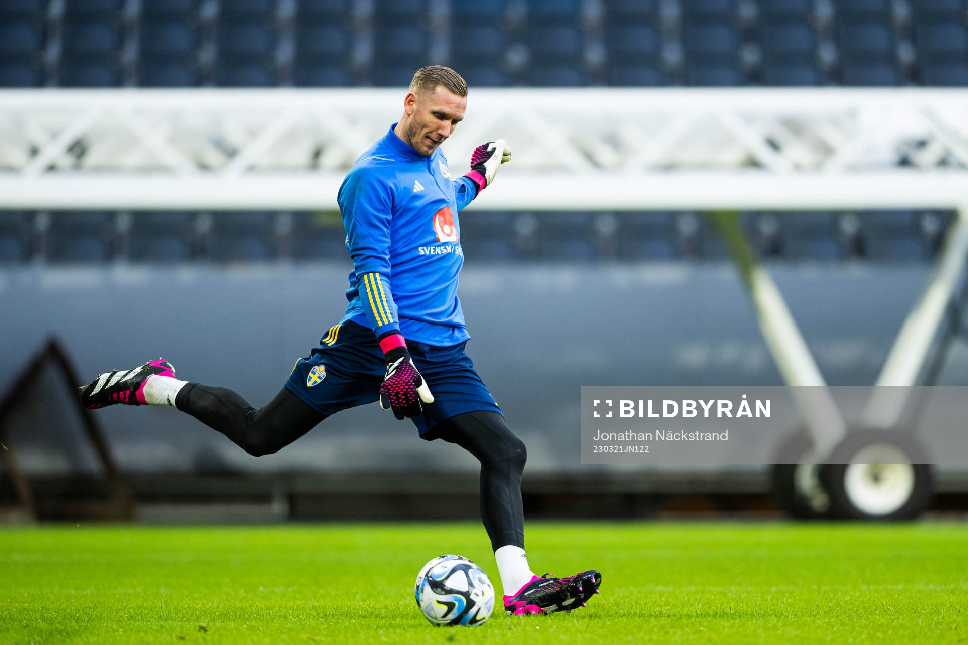 Goalkeeper Robin Olsen of the Swedish national football team